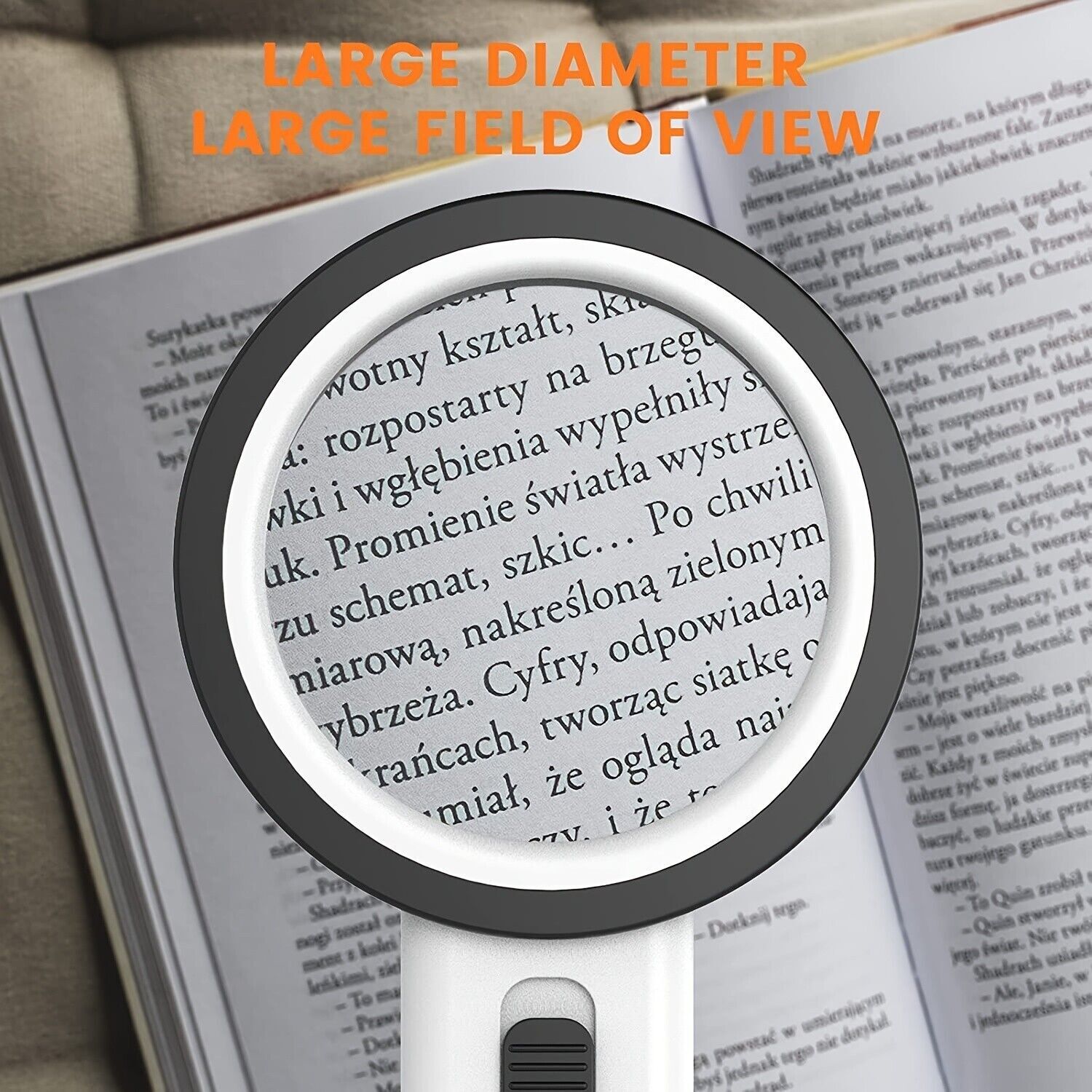 Jumbo Handheld Magnifying Glass w/ 12 Bright LED Light Illuminated 30X Magnifier