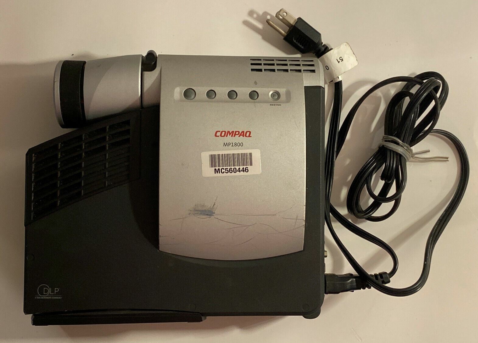 Compaq MP1800 DLP LCD Home Theater Projector Multimedia Adapter Extras UNTESTED