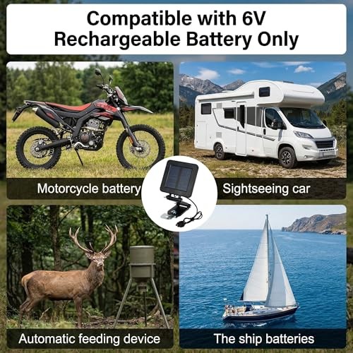 6V Solar Panel for Deer Feeder - Efficient Solar Panel Charger with Adjustable