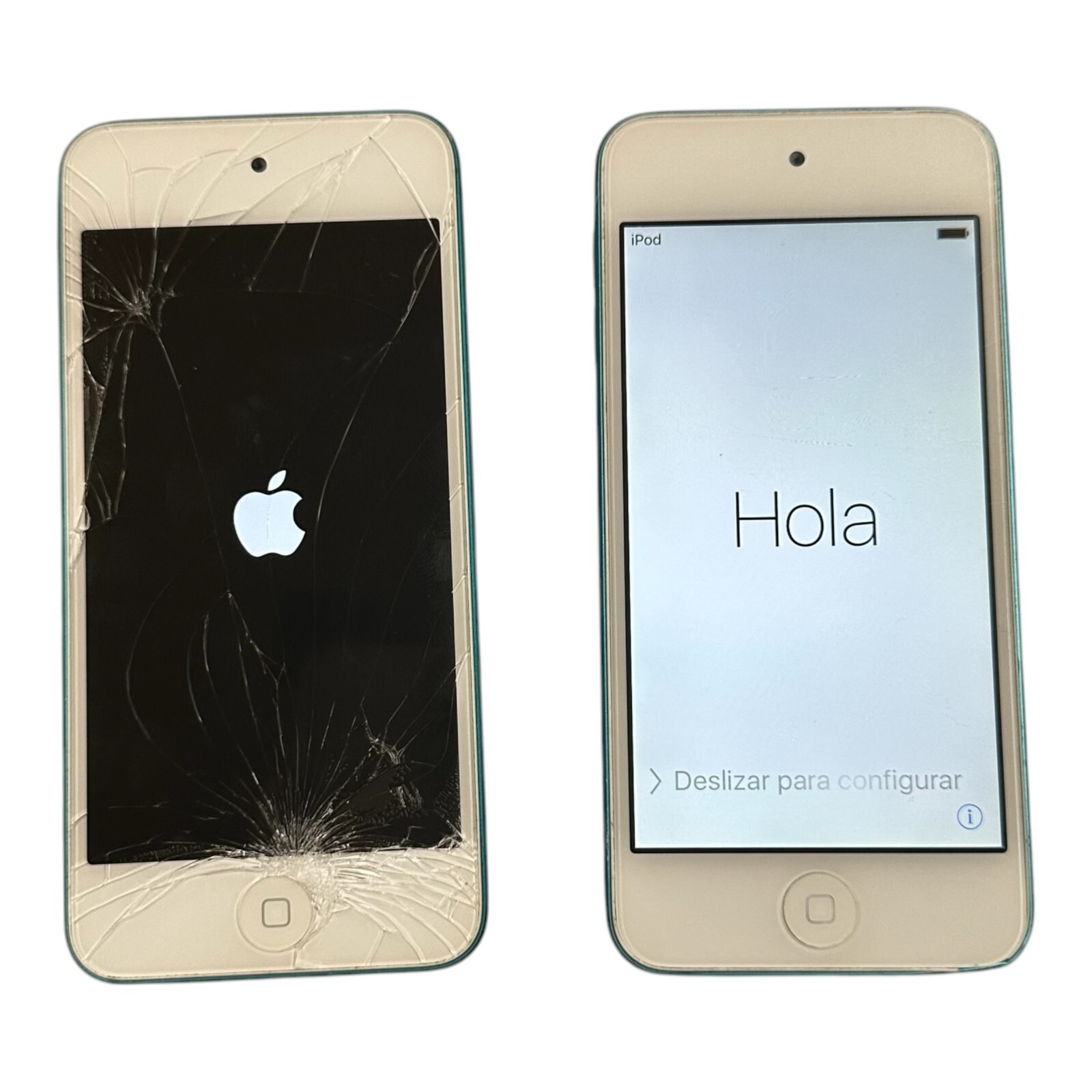 2 Blue Apple iPod Touch A1421 5th Gen Cracked Screen Locked Parts or Repair