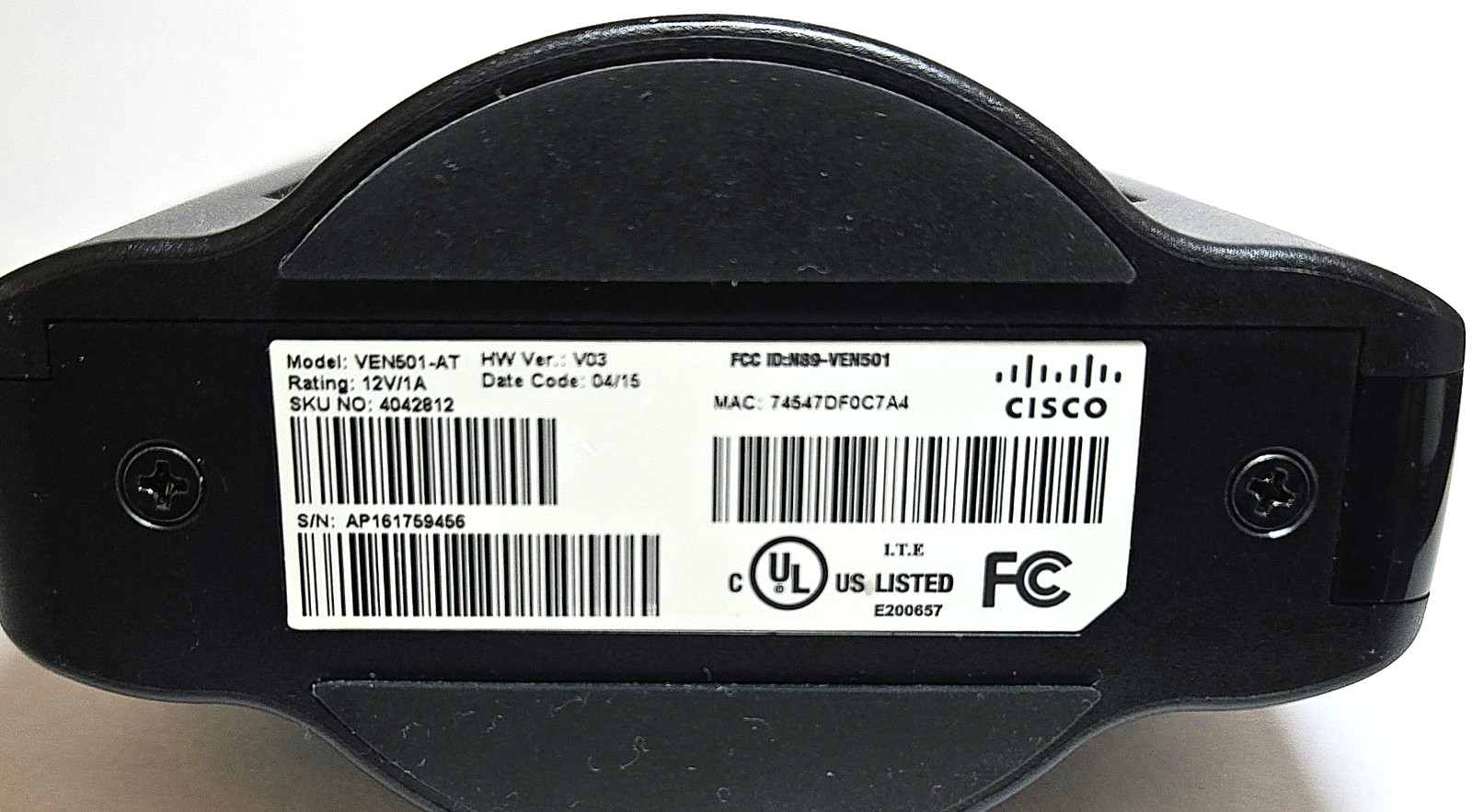AT&T U-Verse Cisco VEN501-AT Wireless Access Point w/ Power Adapter