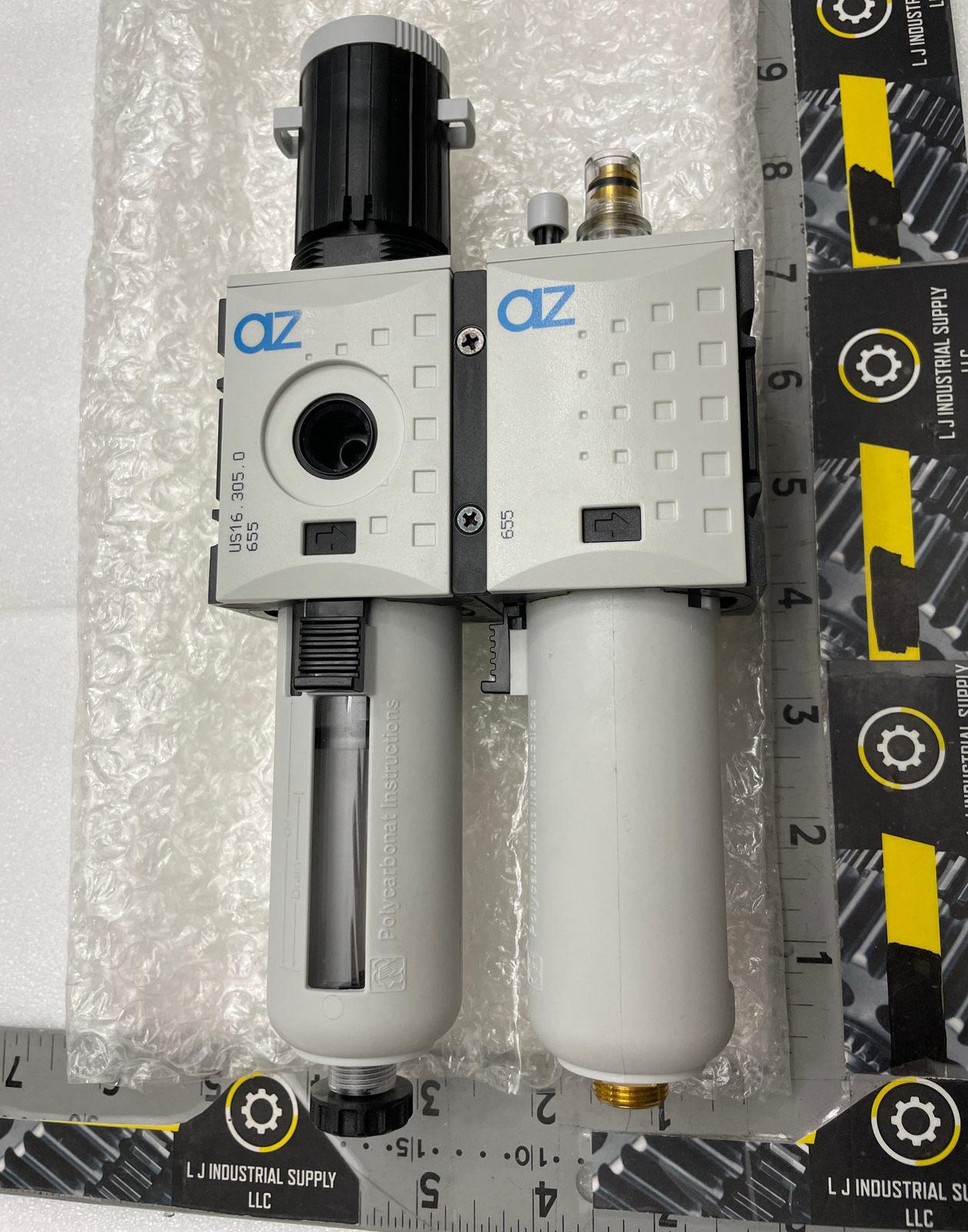 NEW! AZ PNEUMATICS Filter/Regulator & Lubricator 1/4”-NPT _WARRANTY_FAST SHIP!