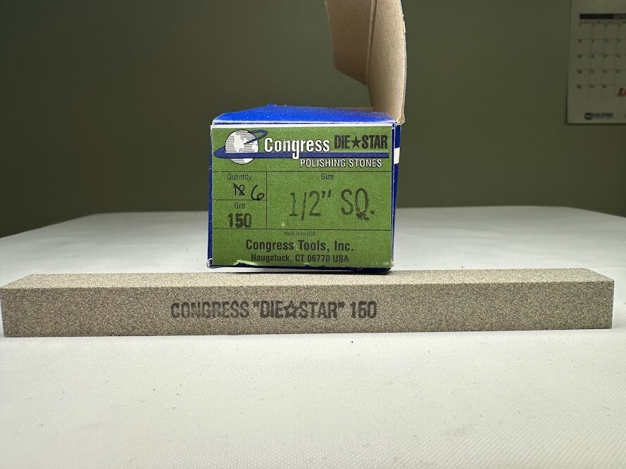 CONGRESS TOOL CO DIE-STAR POLISHING STONE LOT OF 3 1/2" SQUARE 150G
