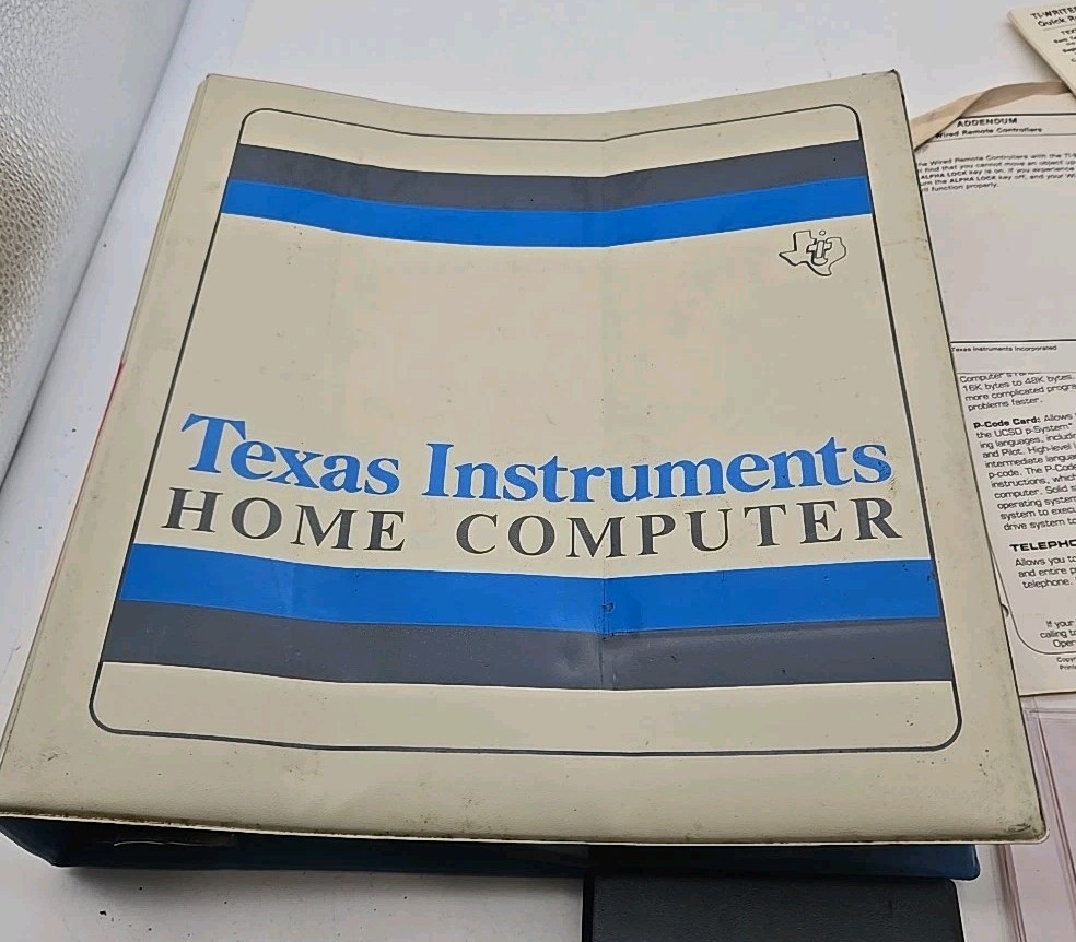 Texas Instruments Home Computer Binder TI-WRITER/WORD PROCESSOR TI-99/4A (22)