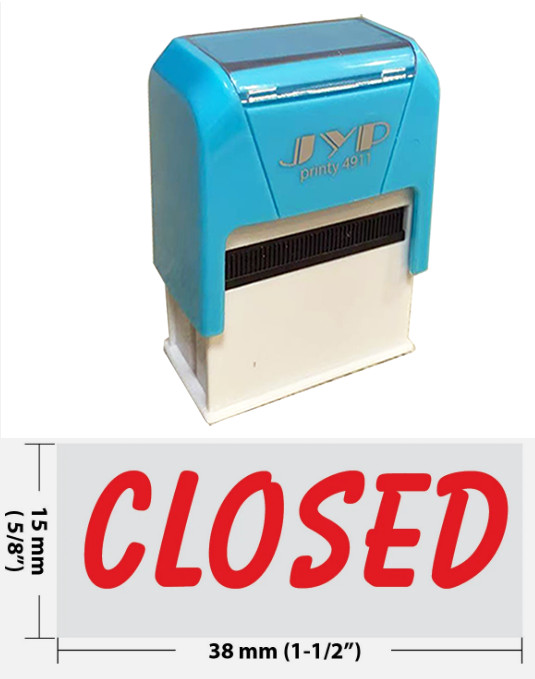 CLOSED -Self Inking Rubber Stamp - JYP 4911R-06  (RED INK)