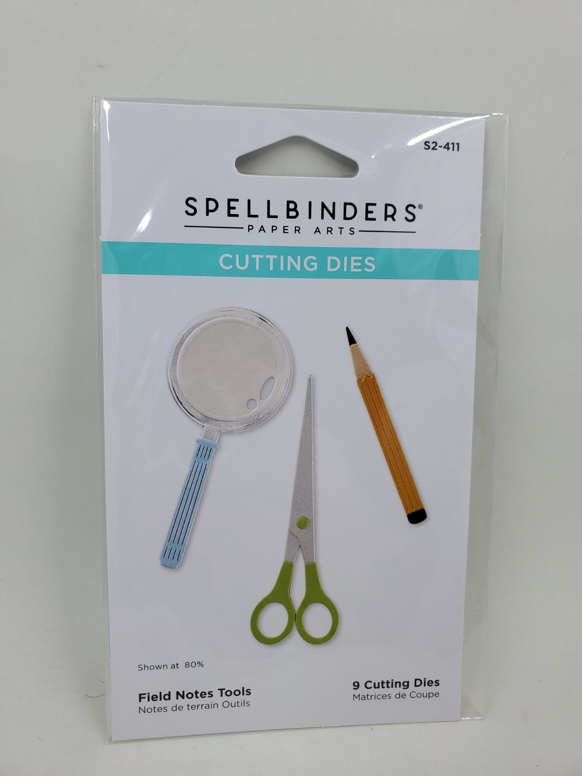 SP1 Spellbinders Cutting Dies Field Notes Tools Pencil Scissors Magnifying Glass
