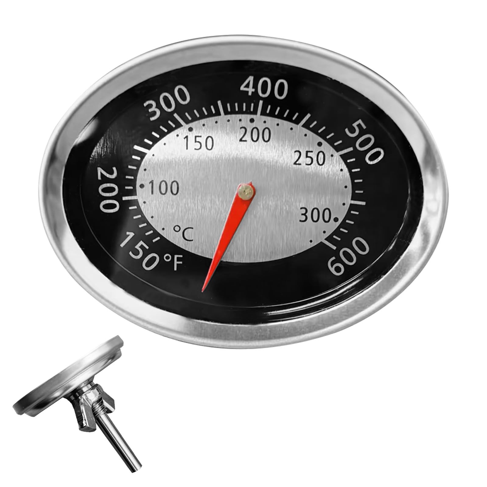 60070 Grill Temperature Gauge for Weber Q1200 Q220 Q2200 Q120 Oval Thermomete...