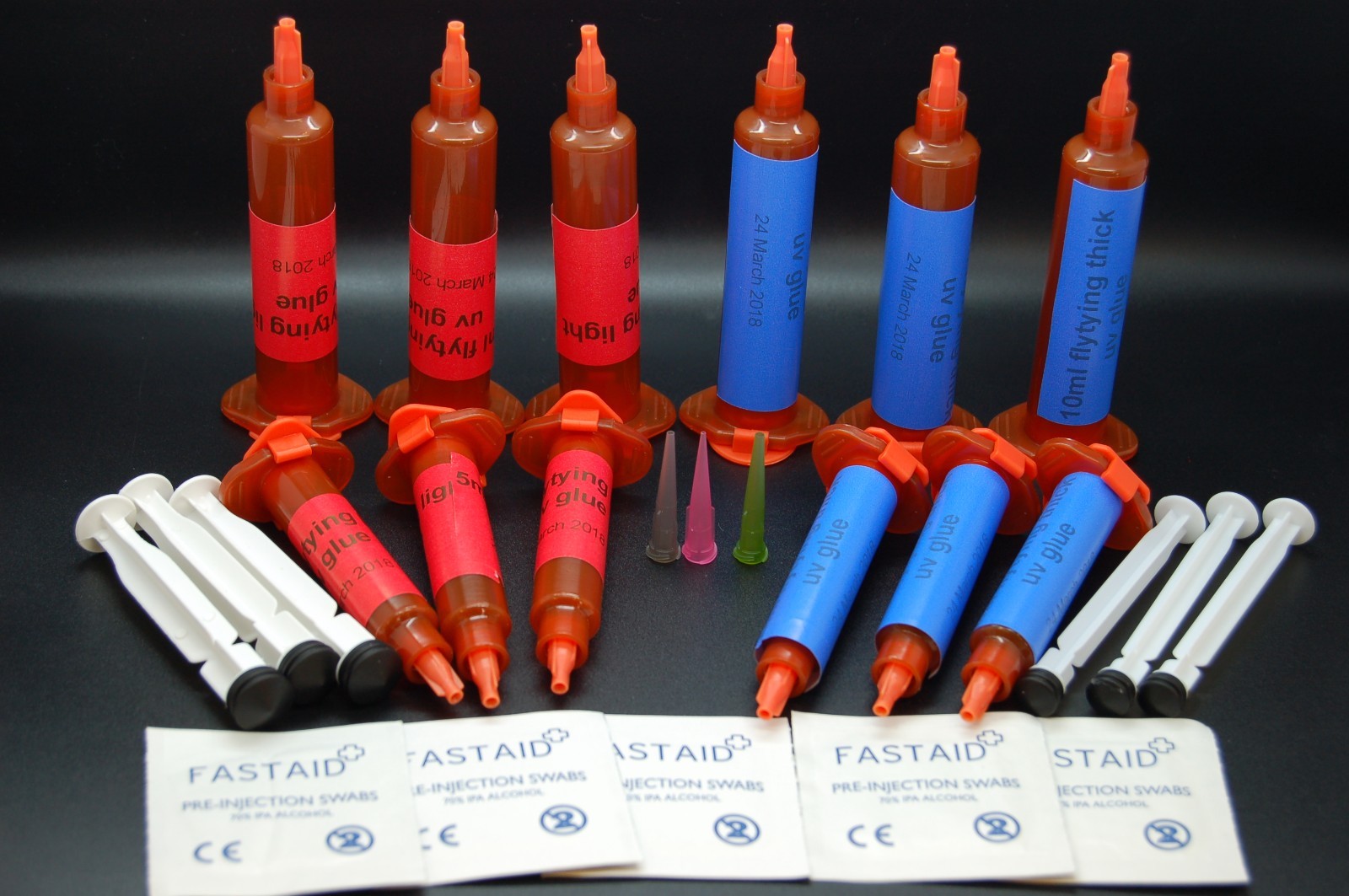 Light and Thick Fly Tying Glue Resin Set, 5,10,20,30ml Variations + Nozzle