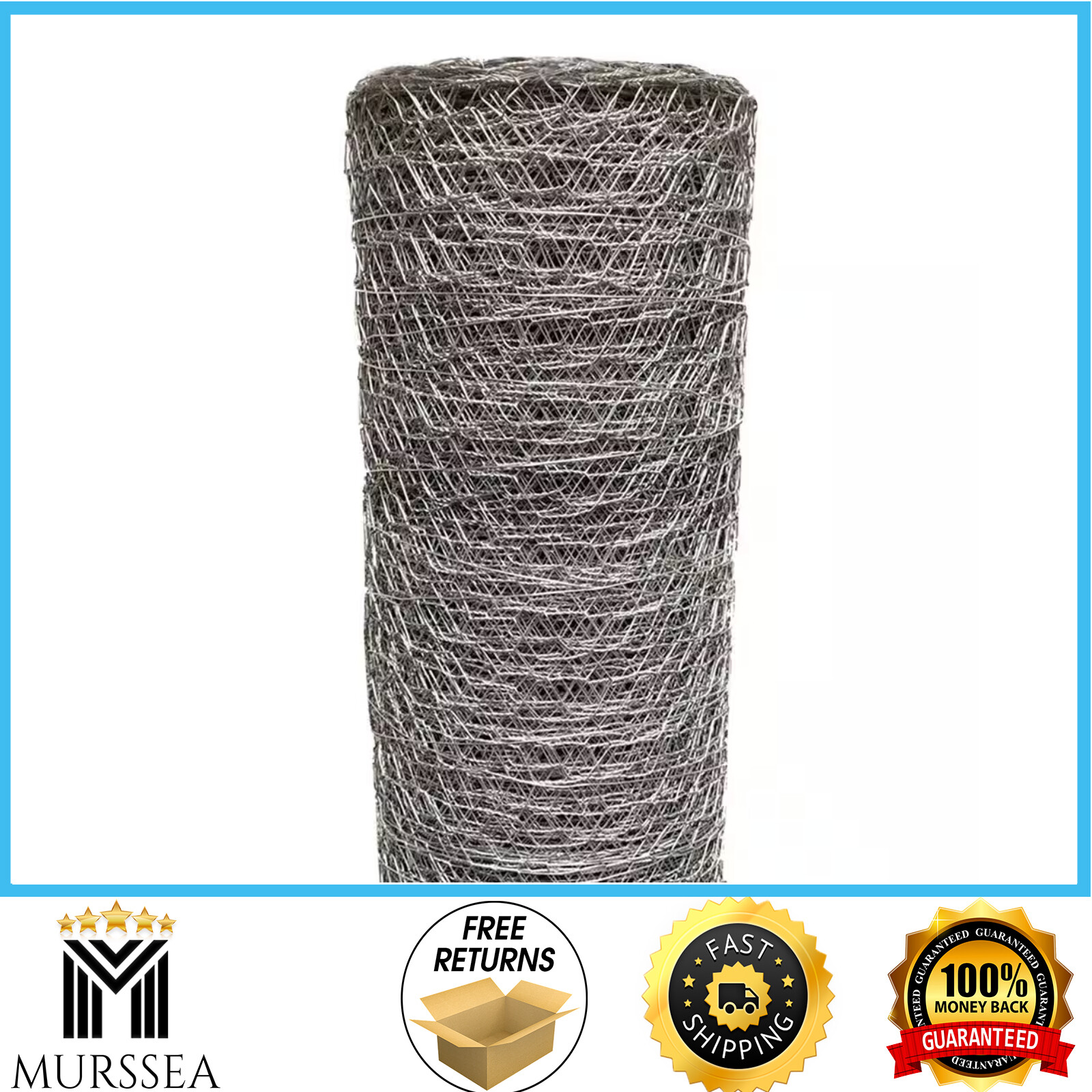 Poultry Netting 2 in x 4 x 150 ft. Wire Metal Chicken Mesh Garden Plant Fence