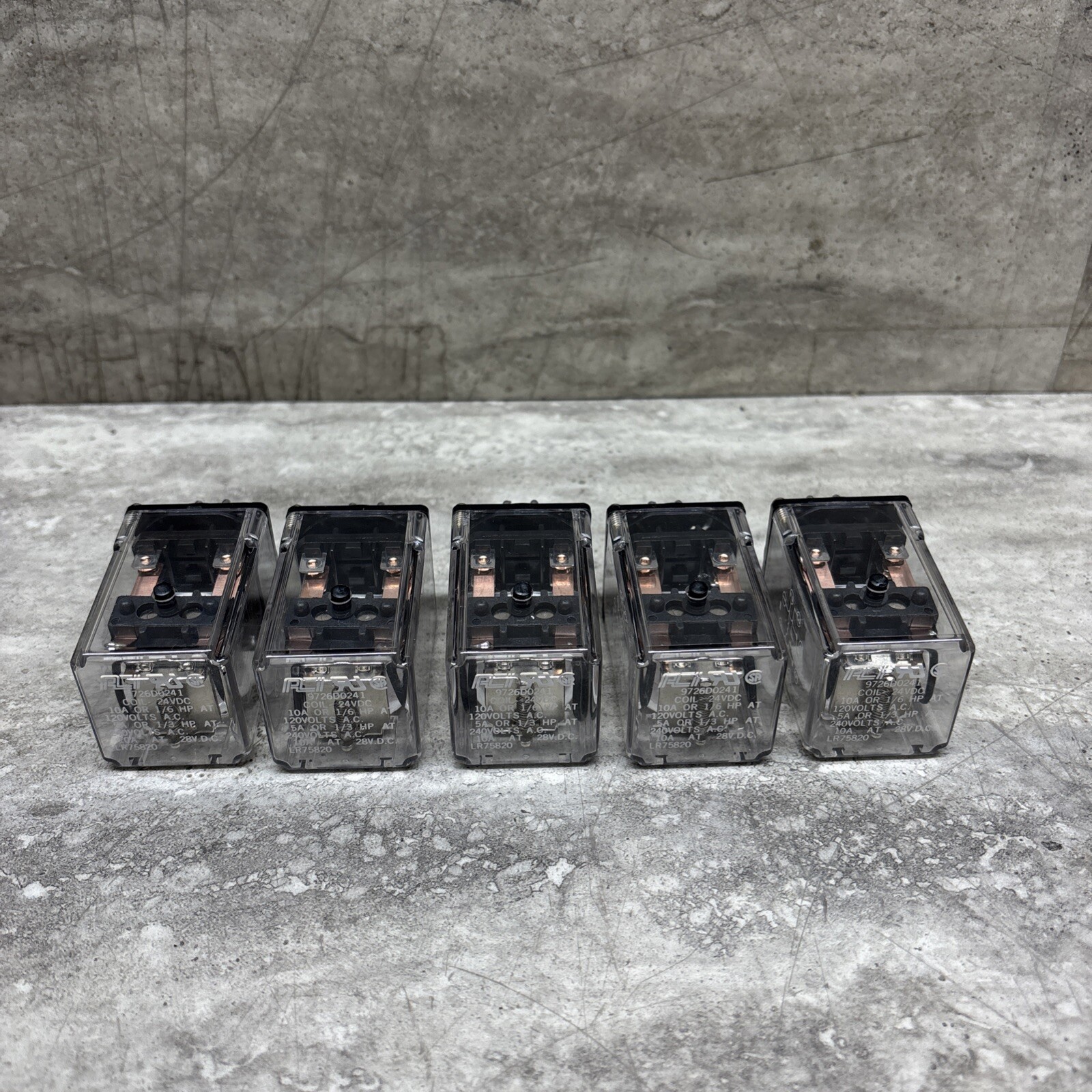 Lot Of 5 Advance Controls ACI 9726D0241 General Purpose Relay, DPDT, 24VDC Coil