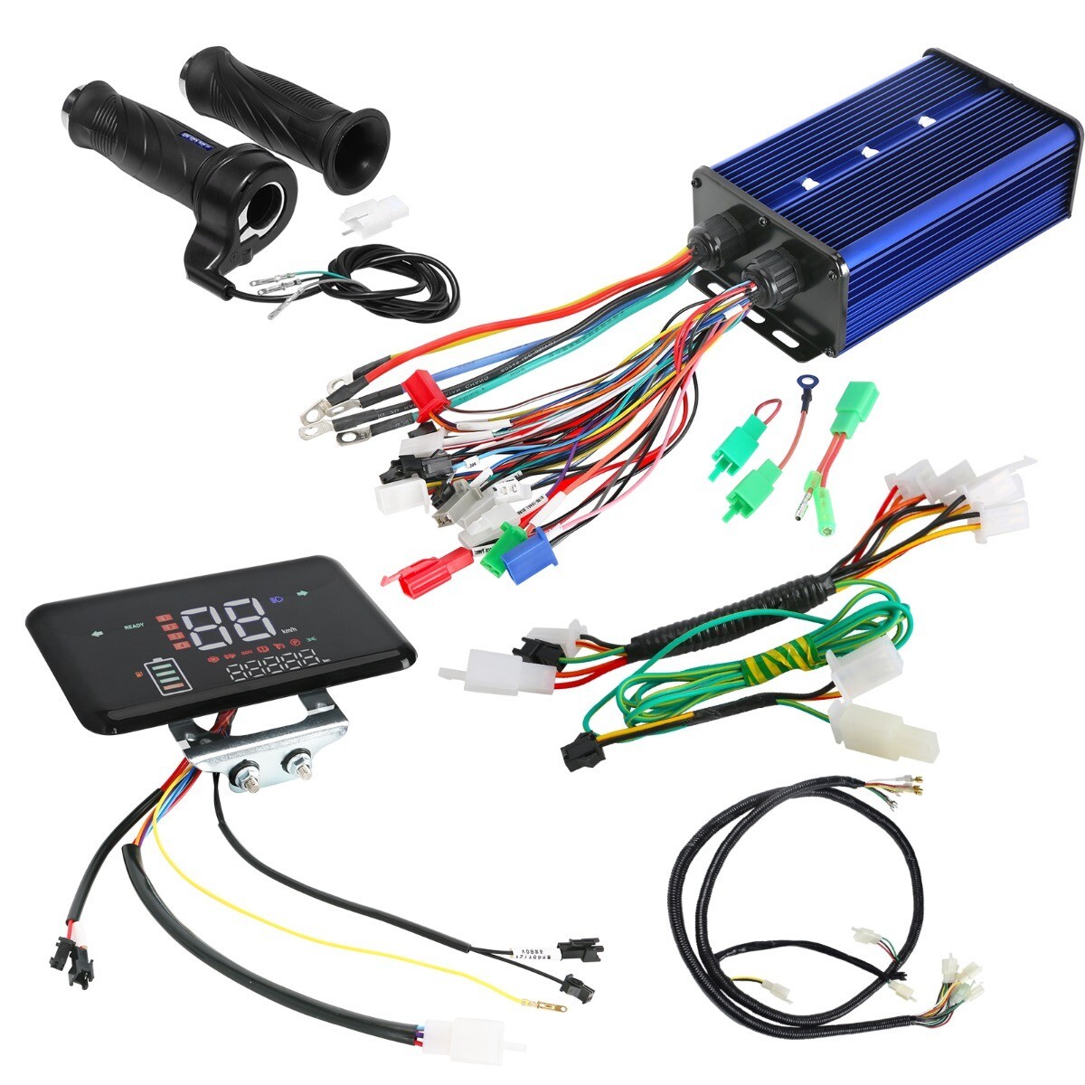 48V 84V 3000W Brushless Motor Controller Display Wiring for E Bike ATV Scooter