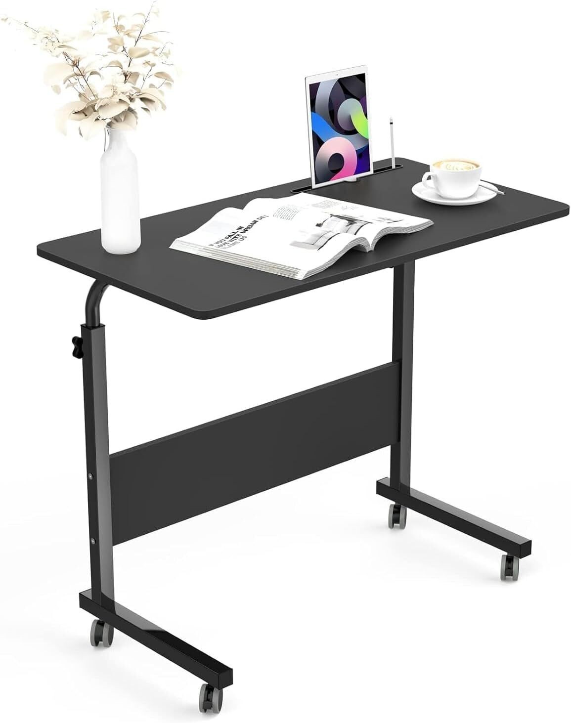 31.5" Computer Desk Gaming Desk Home Office Desks Writing Table w/Rolling Wheel