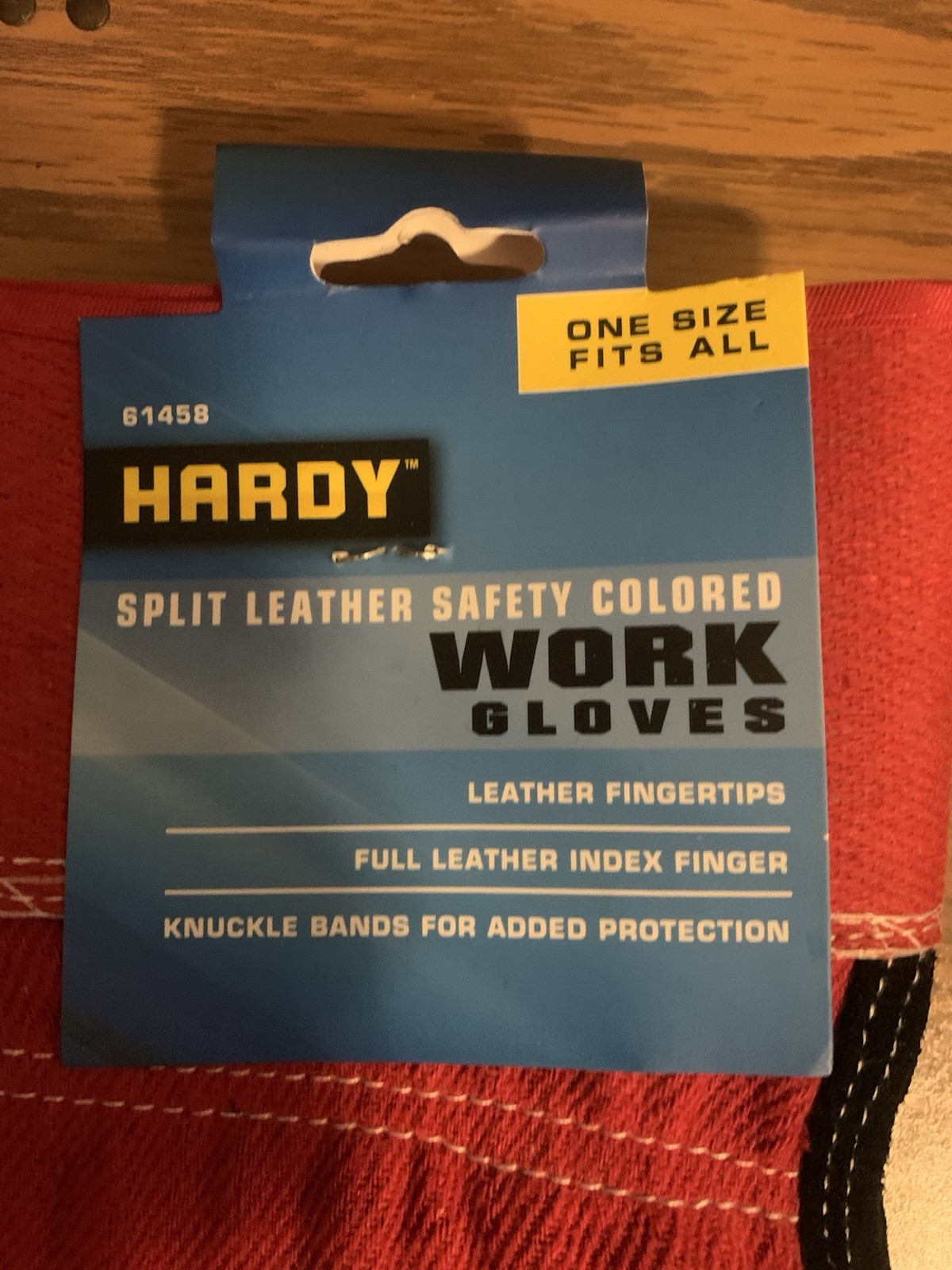Hardy Split Leather Safety Colored Work Gloves #67440