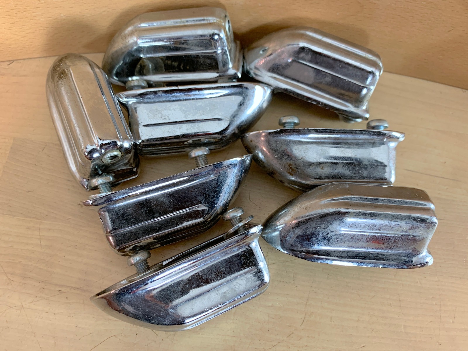 Hoshino Kougyou K Stencil Bass Drum LUG CASING Parts Lot of 8x | 70s Vtg 1/4-20