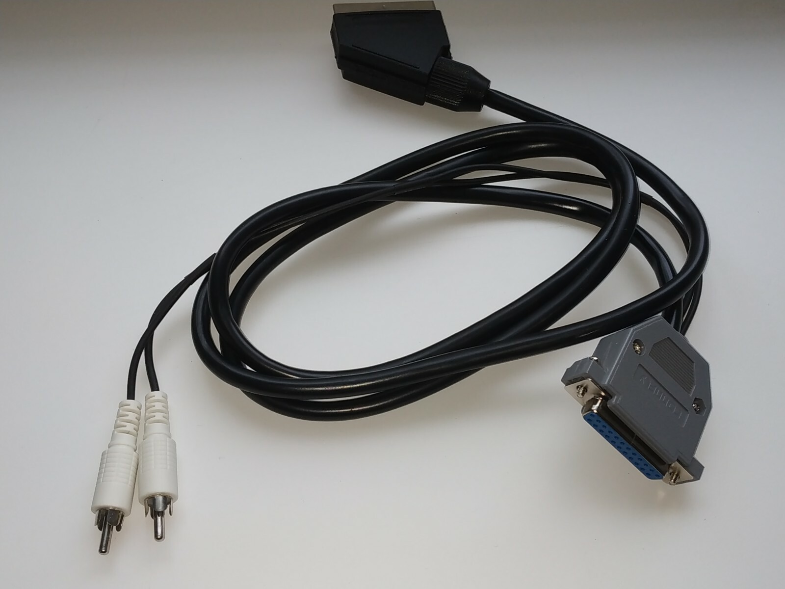AMIGA DB23 to OSSC Scart cable WITH AUDIO,High Quality, A500, A600, A1200, A2000