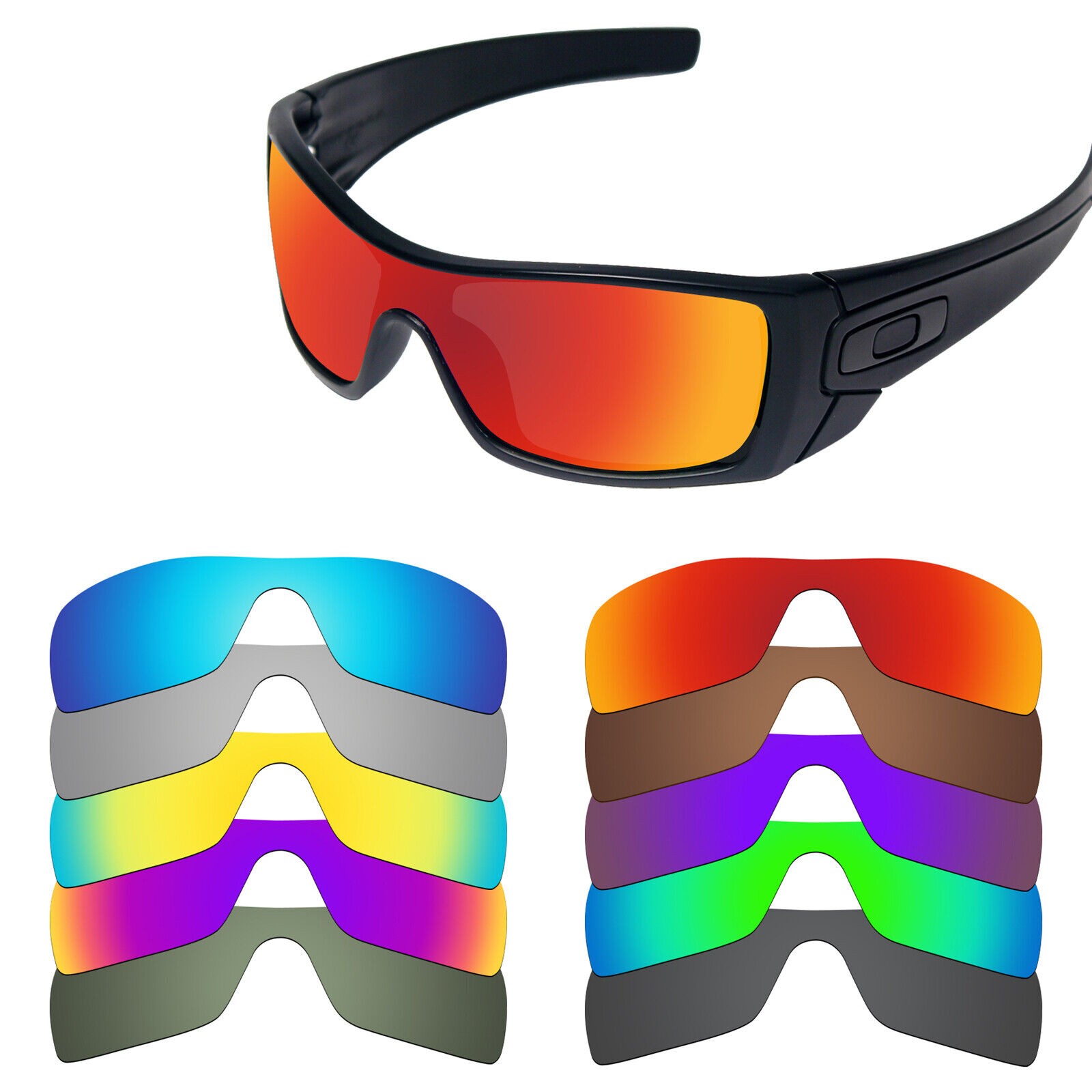 EYAR Replacement Polarized Lenses for-Oakley Batwolf OO9101 Sunglasses -Options