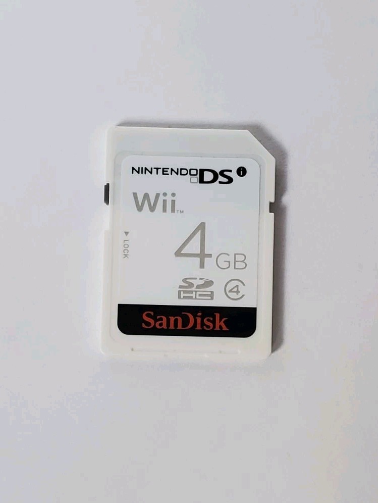 SanDisk 4GB Gaming SD Memory Card Expansion Nintendo Wii DS - TESTED San Disk