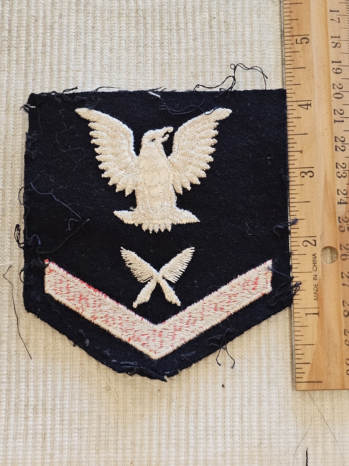 WWII USN Navy Administration 3rd Class Black Rate Patch L@@K!!!