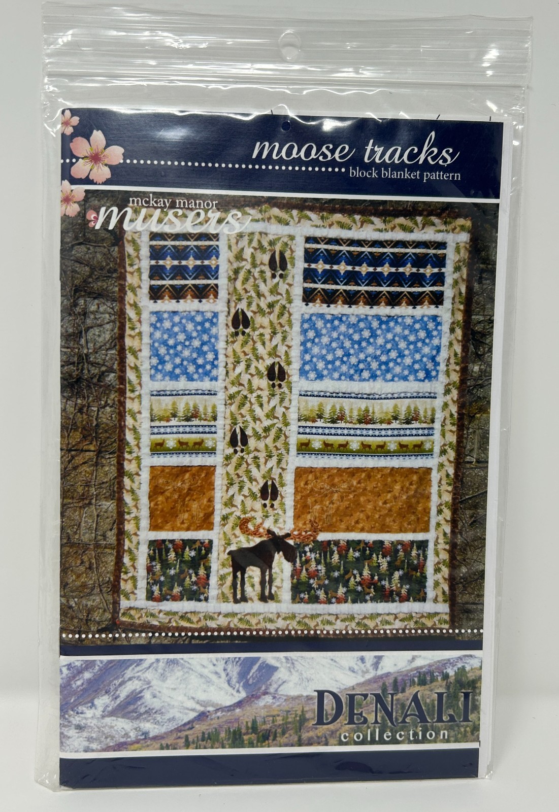 Mckay Manor Musers Moose Tracks Denali Collection Quilt Blanket Pattern 56x58"