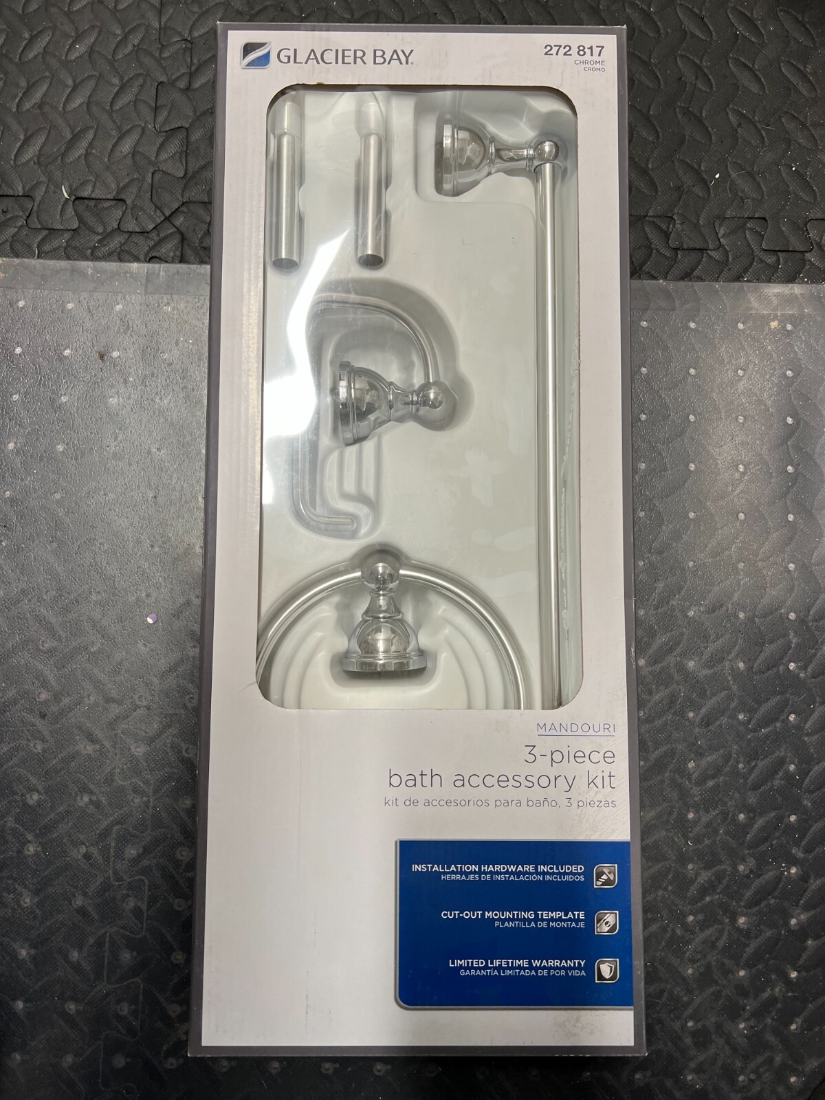 Glacier Bay Mandouri 3-Piece Bath Hardware Kit in Chrome