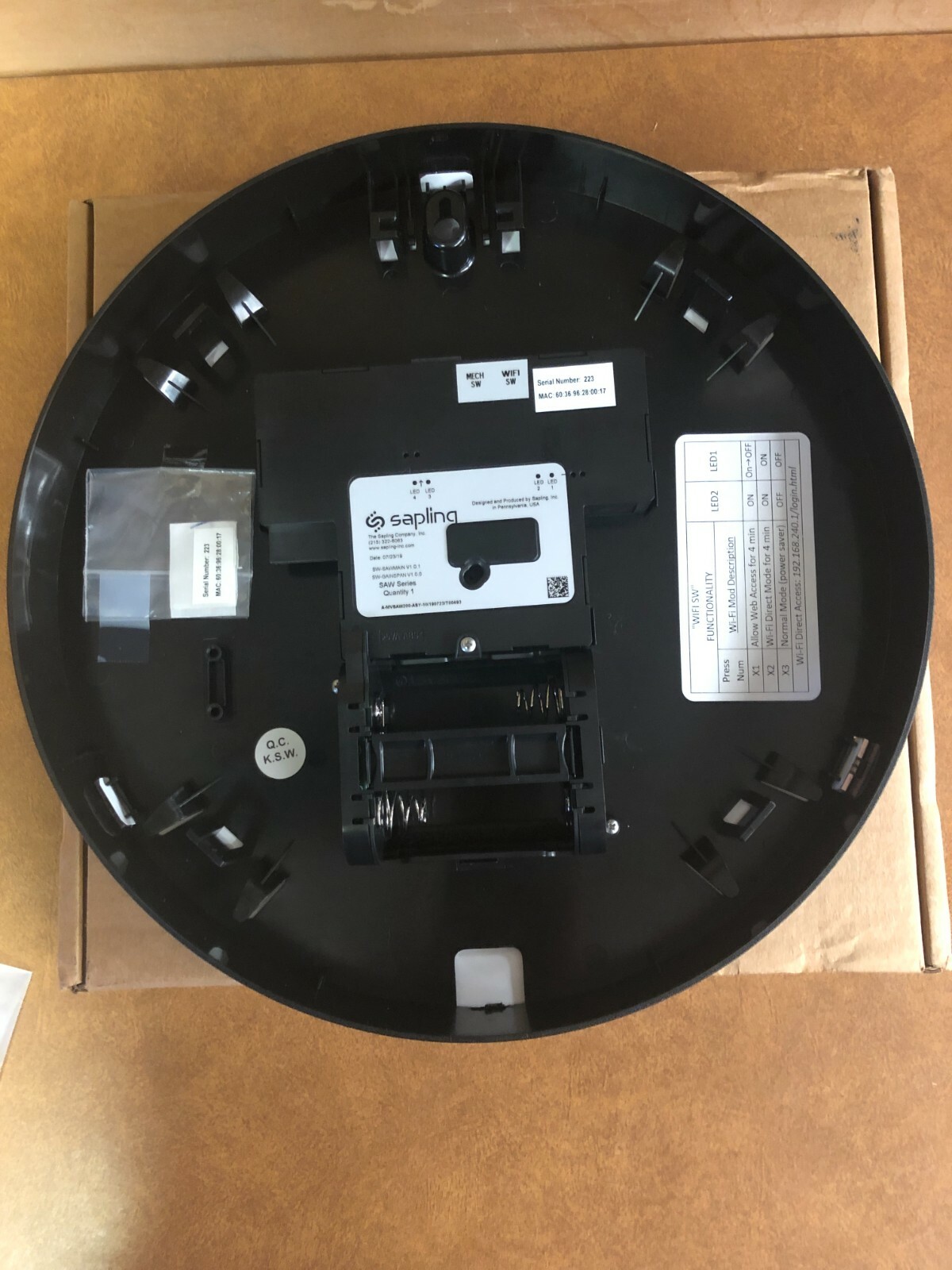 Sapling SAW-4BS-12R-0 Wi-Fi Clock