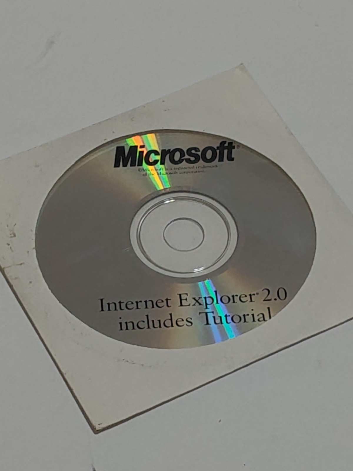 Microsoft Internet Explorer 2.0 CD Disc - PC Vintage Browser Software
