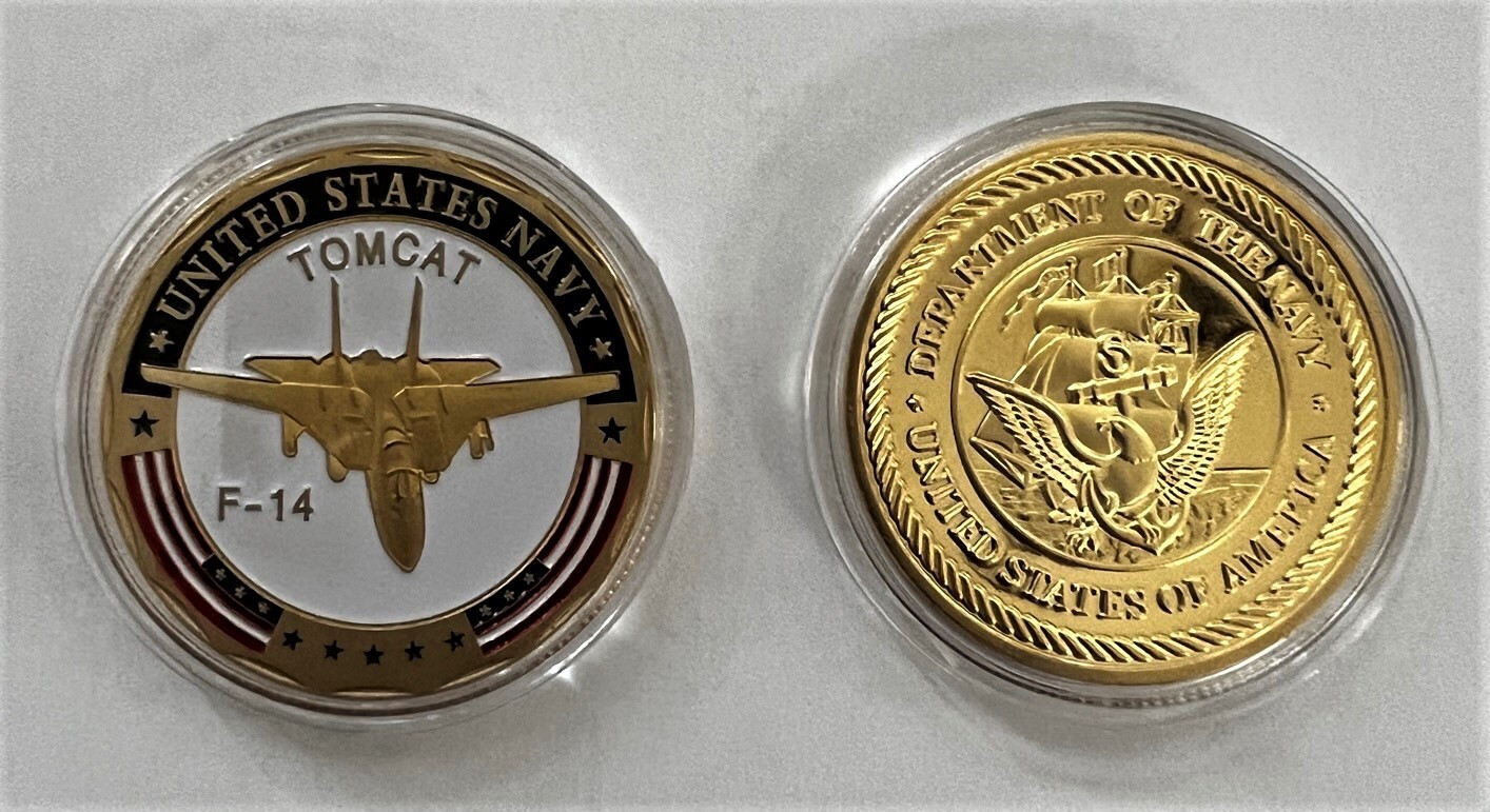 F-14 Tomcat USN Navy Challenge Coin  F-18 F-104 F-16 F-15 F-4 F-35 Topgun
