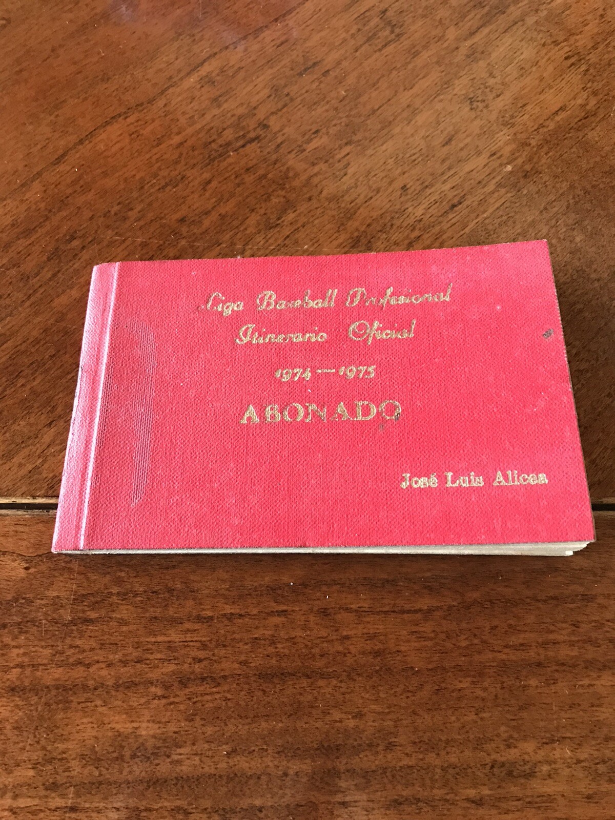 Criollos Puerto Rico Baseball League Official Abonado 1974-75 Itinerário