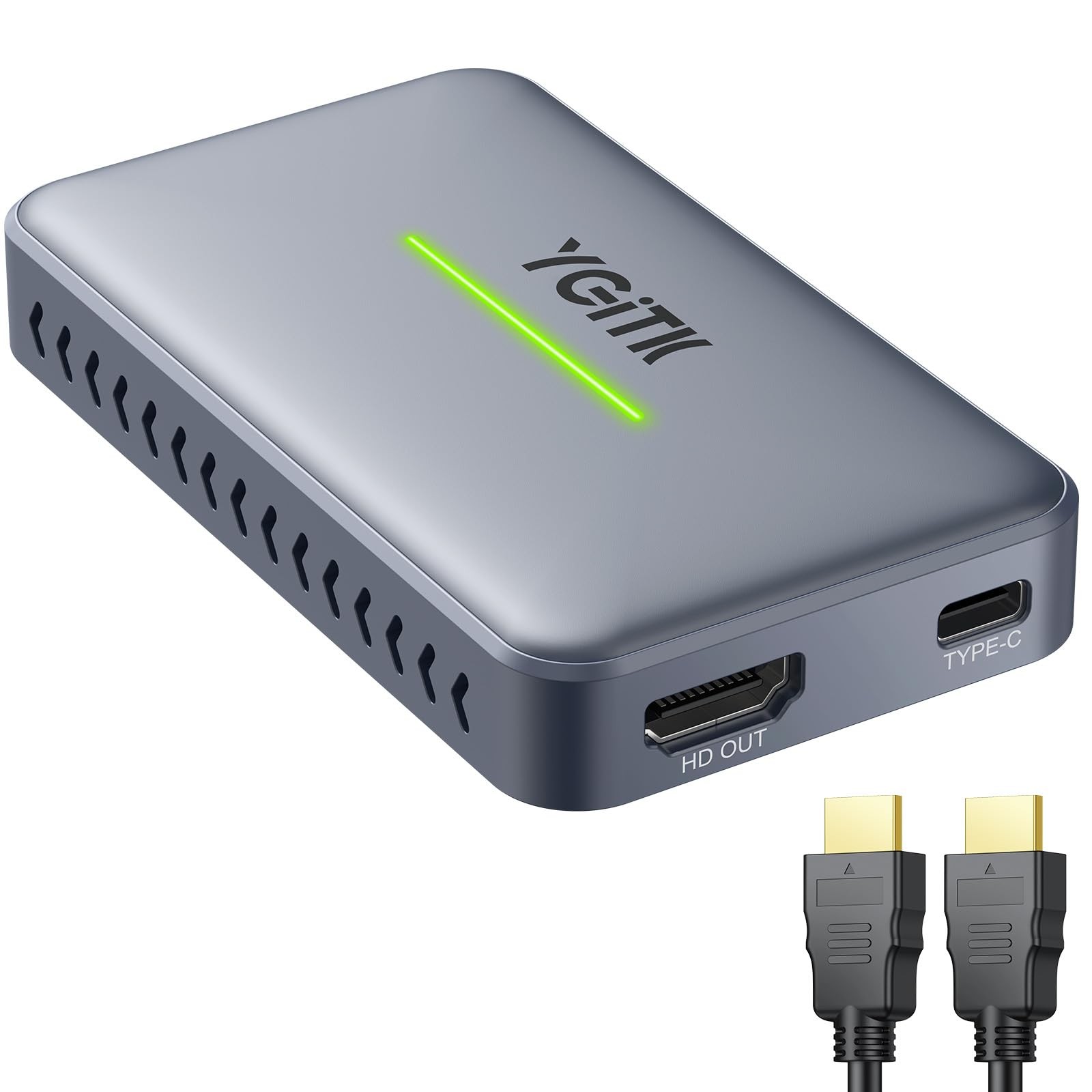 4K HDMI Capture Card, USB 3.0 Game Video Recorder with RGB Indicator