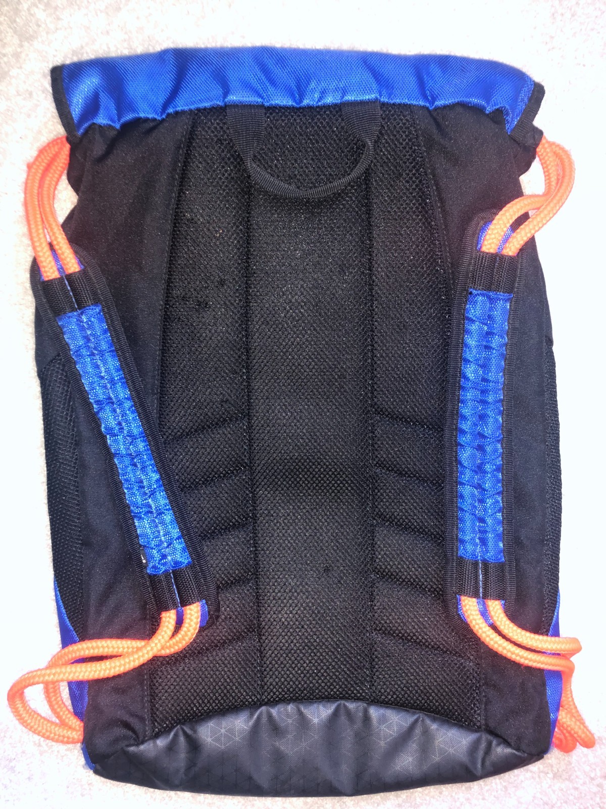 2015 Adidas Drawstring Backpack Gym Bag Blue Black & Lava Red Retro Unique