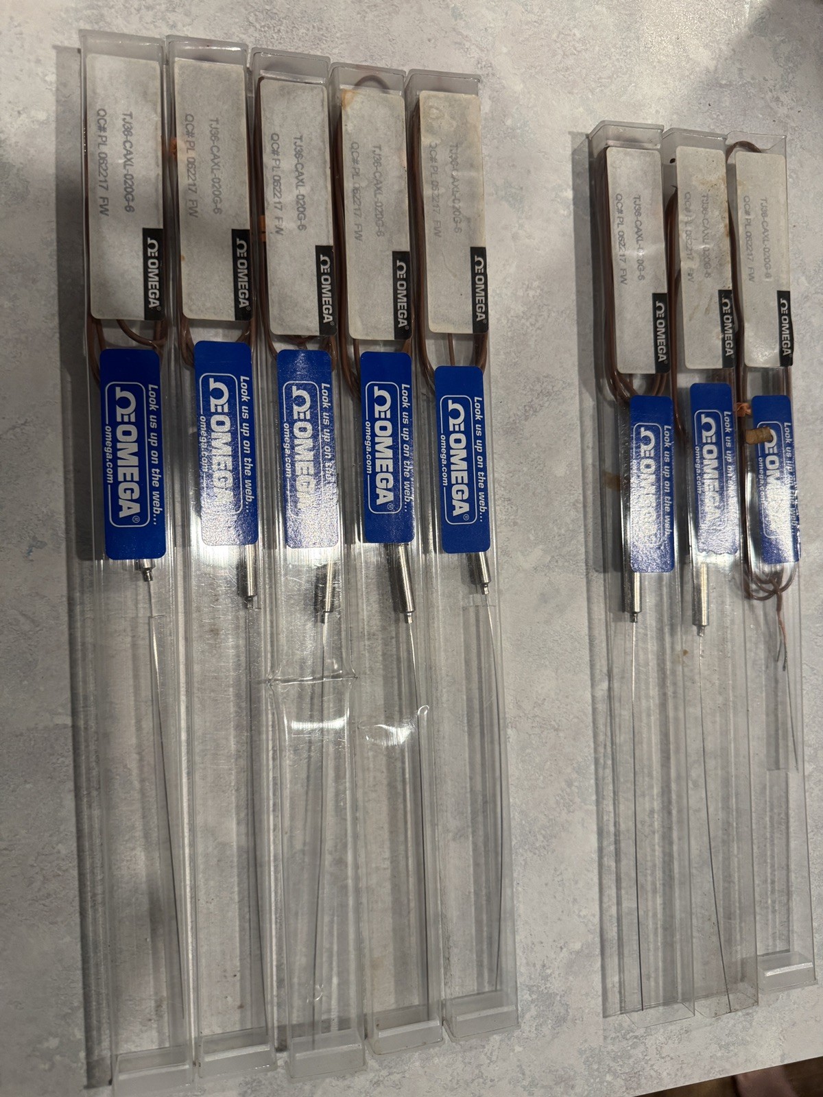 LOT OF 8: Omega Engineering TJ36-CAXL-020G-6 Rugged Transition Thermocouple