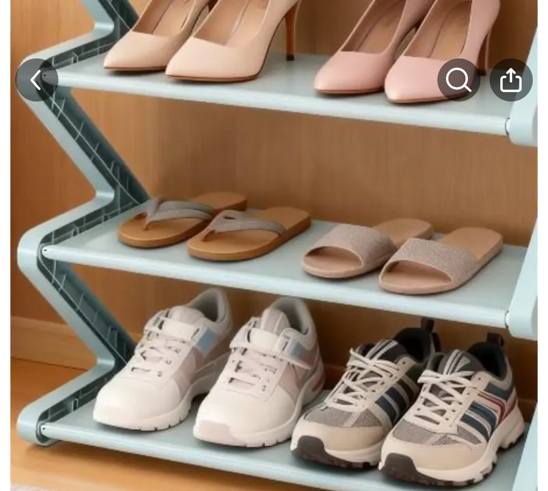 Four Layer Z-shaped Retail Display Rack -plastic Can Be Used as a Shoe Rack