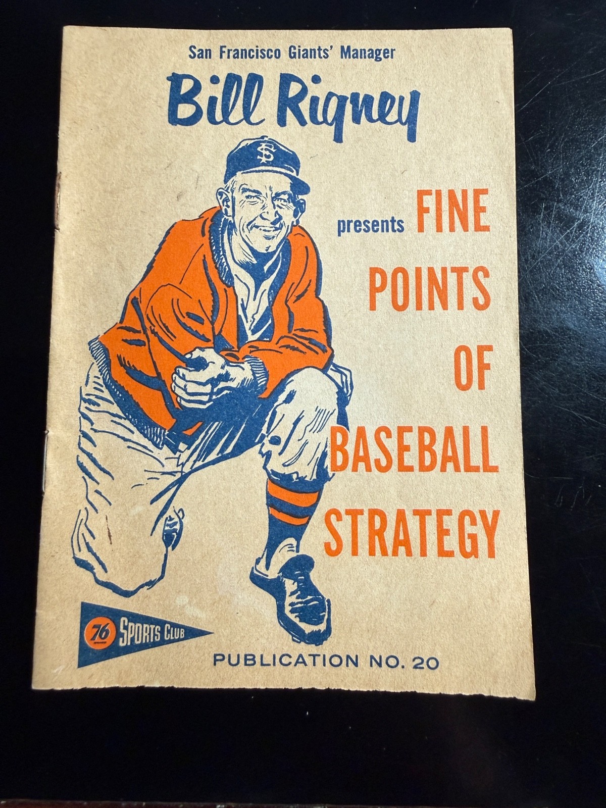 1958 Union Oil Bill Rigney Giants Fine Points of Baseball Strategy Book Program