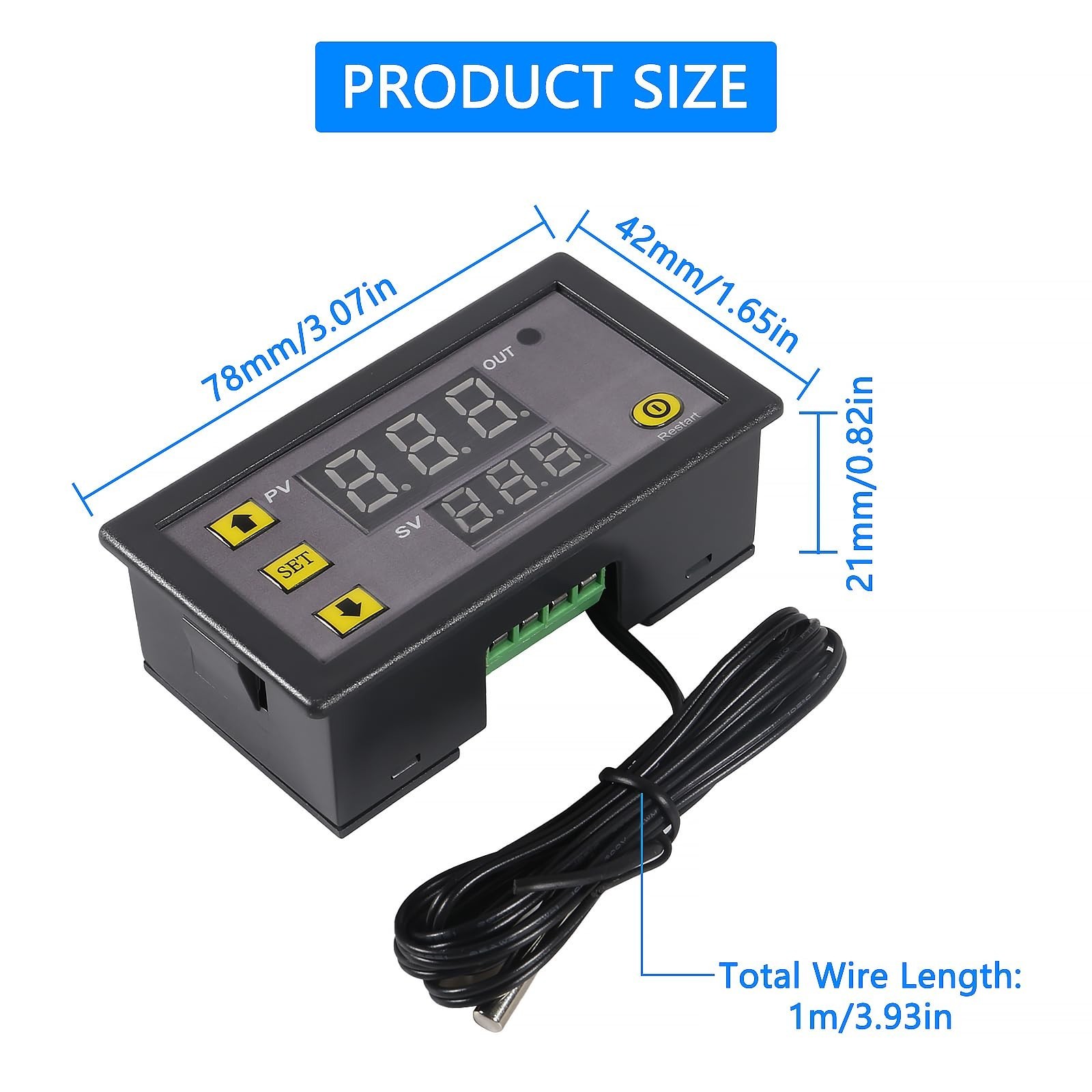 2pcs Digital Temperature Controller W3230 Digital LED Thermostat Switch with ...