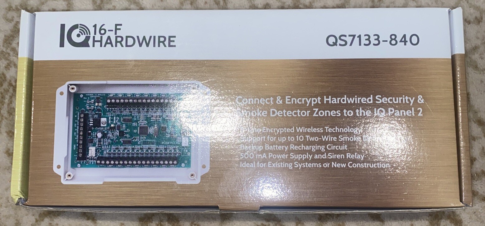 Qolsys QS7133-840 16-F Hardwired to Wireless Translator iQ2- iQ4-NEW OPEN BOX