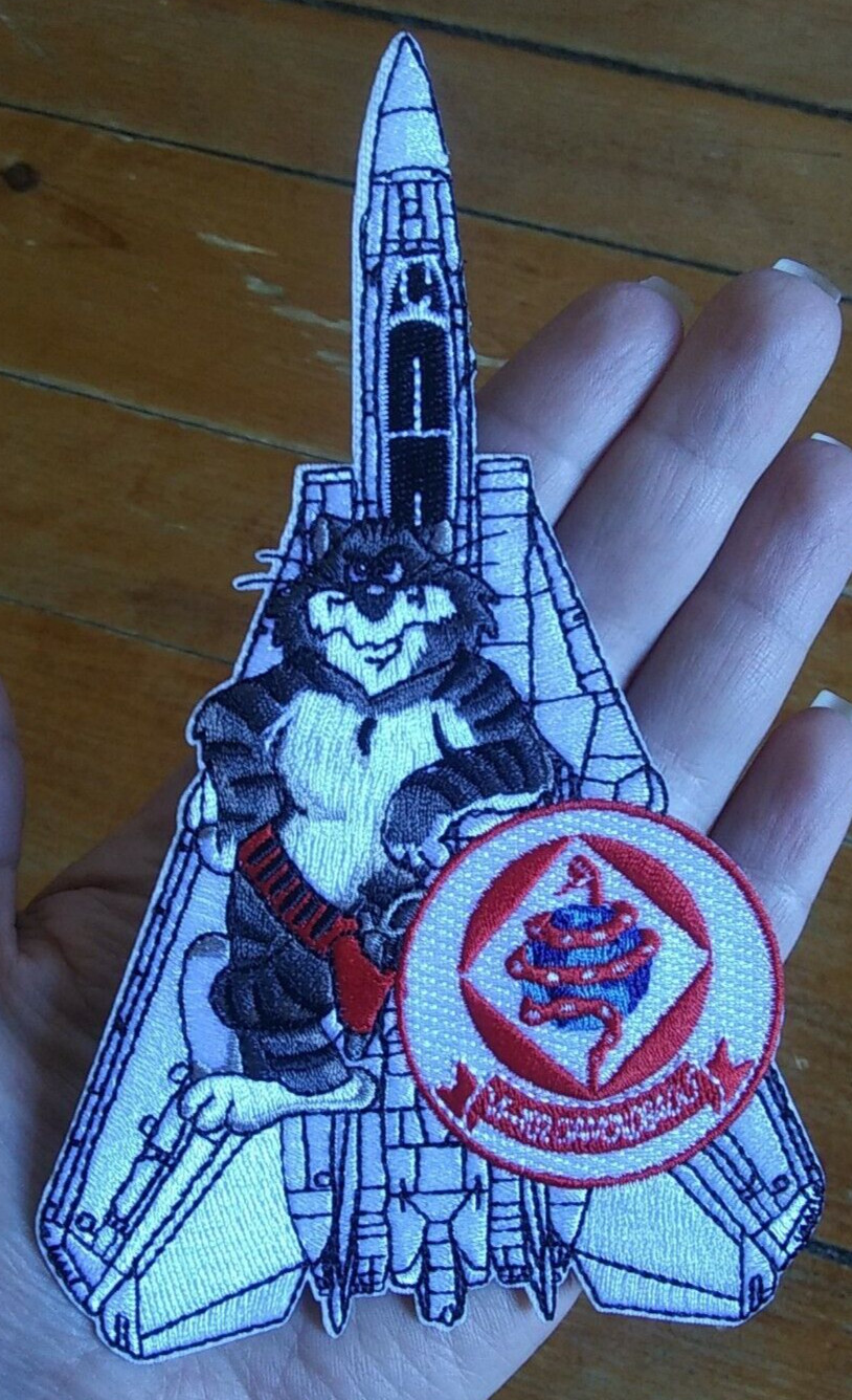 US NAVY ~ VF 102 DIAMONDBACKS ~ TOMCAT Standing ~ USN Collectors MILITARY PATCH