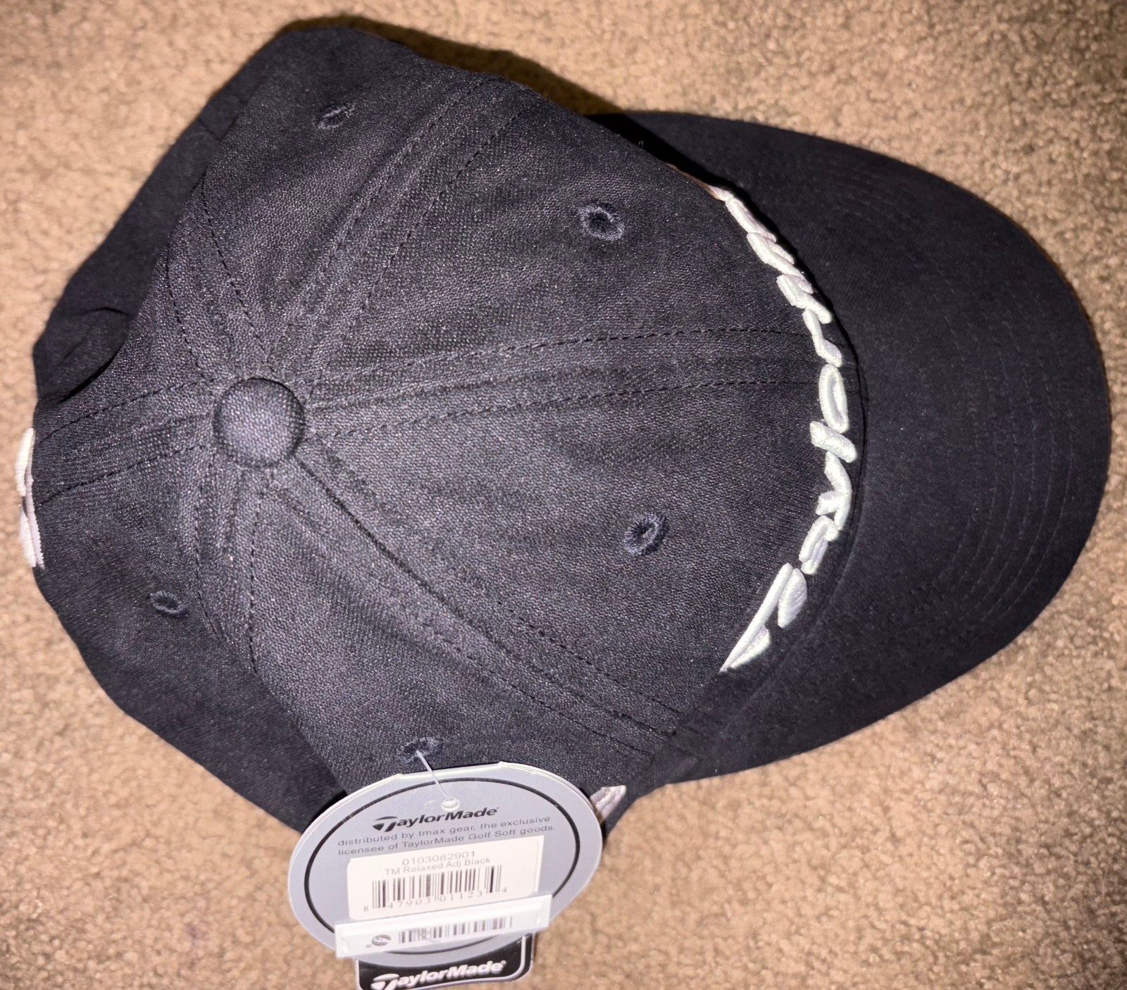 NWT TaylorMade Burner Relaxed Adjustable Golf Baseball Hat Cap - Blackl
