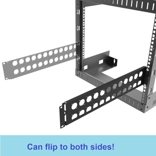 2U Hinged Blank Patch Panel with 24 D-Series Connectors Punch-Out Holes for 19