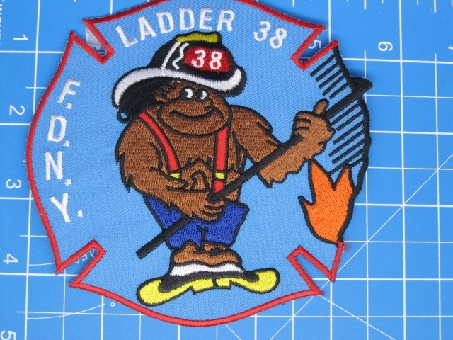 FDNY NYC Fire Department Ladder 38 Gorilla patch -B
