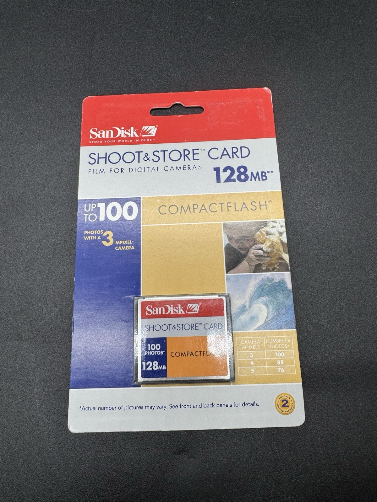 NEW Sandisk 128MB Compact Flash CF Shoot & Store Card