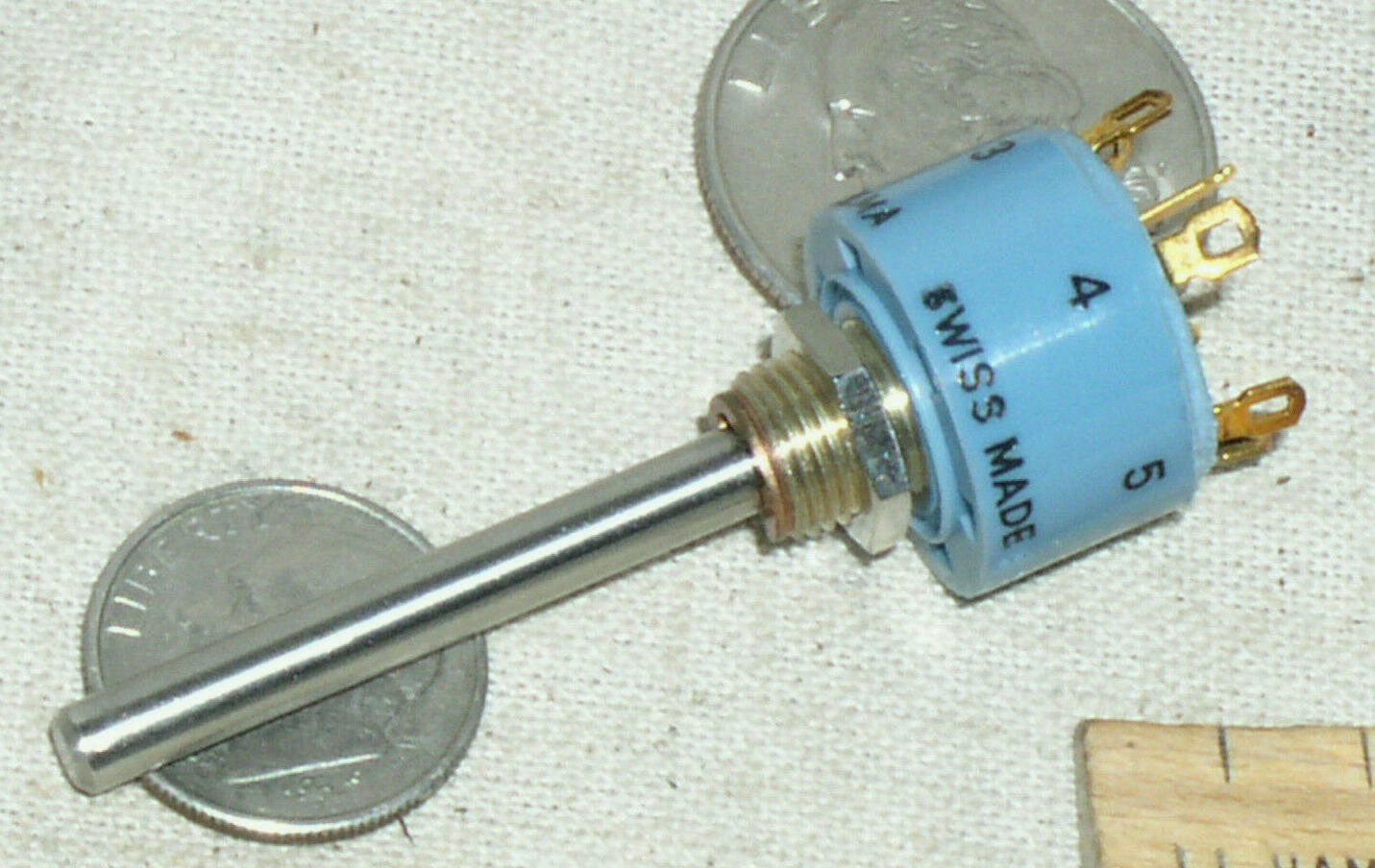 NEW ELMA 01-1164 1 POLE 6 POS.SP6T NON-SHORTING GOLD 60* ROTARY SWITCH 2 AMP USA