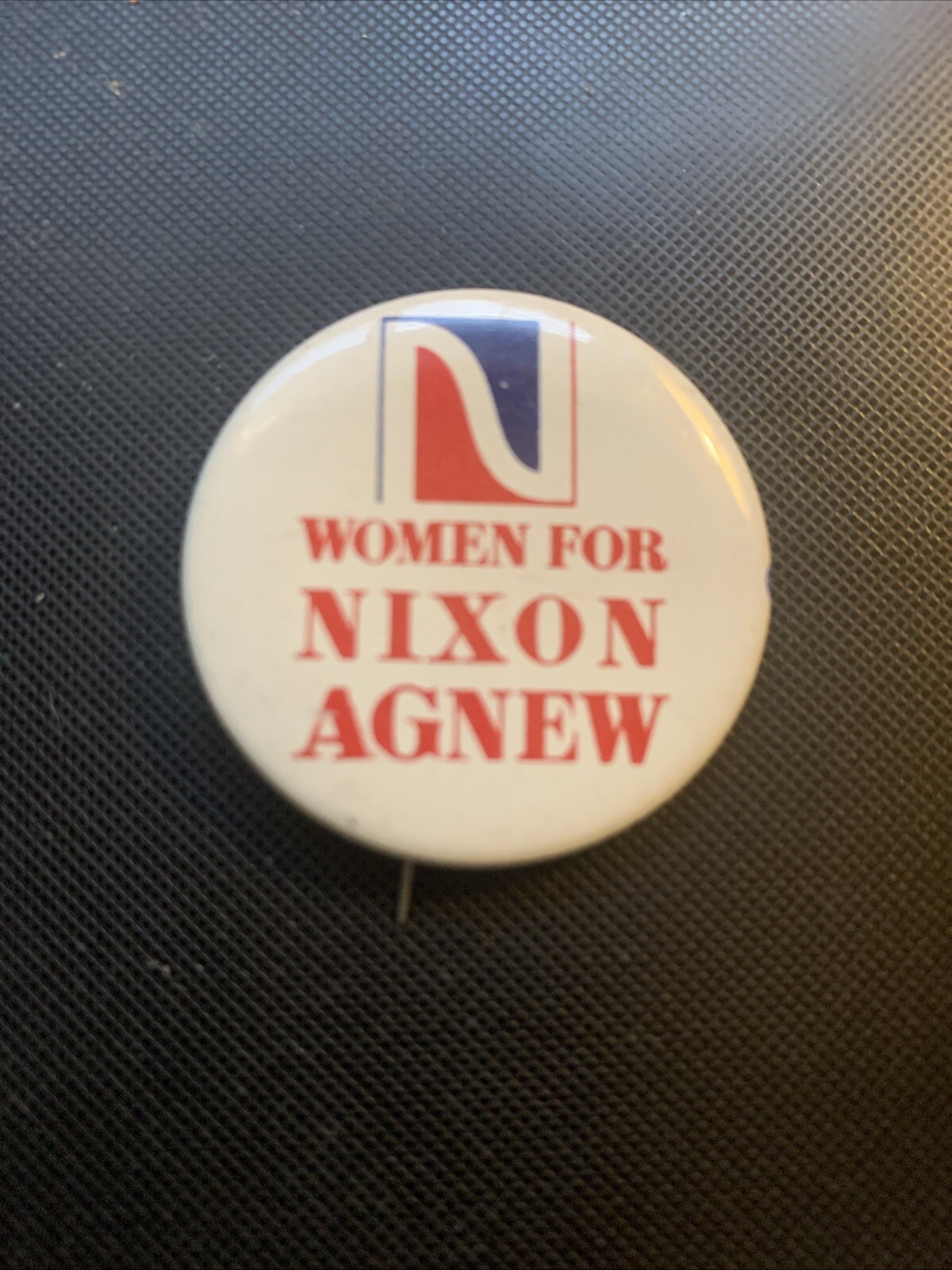 1.5 Inch Women For Nixon Agnew Presidential Pinback Button.