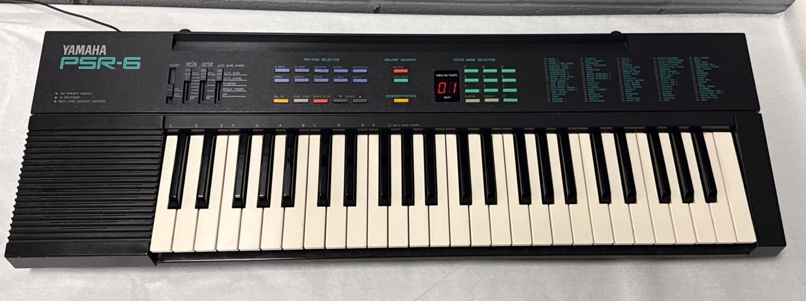 Yamaha PSR-6 Digital piano Keyboard portable W/ 12V Power Adapter ORIGINAL OWNER