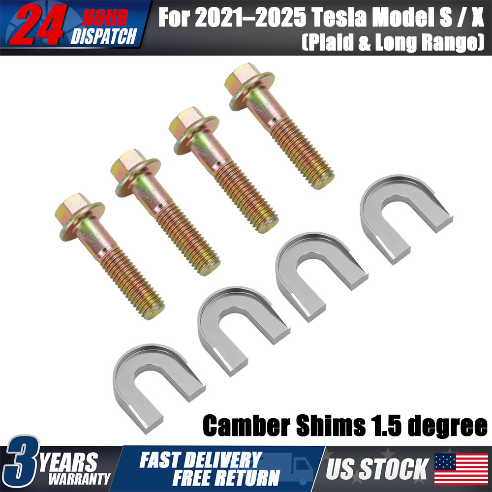 Set of 8 Rear Camber Shim Kit For 2021-2025 Tesla Model S X Plaid Long Range USA