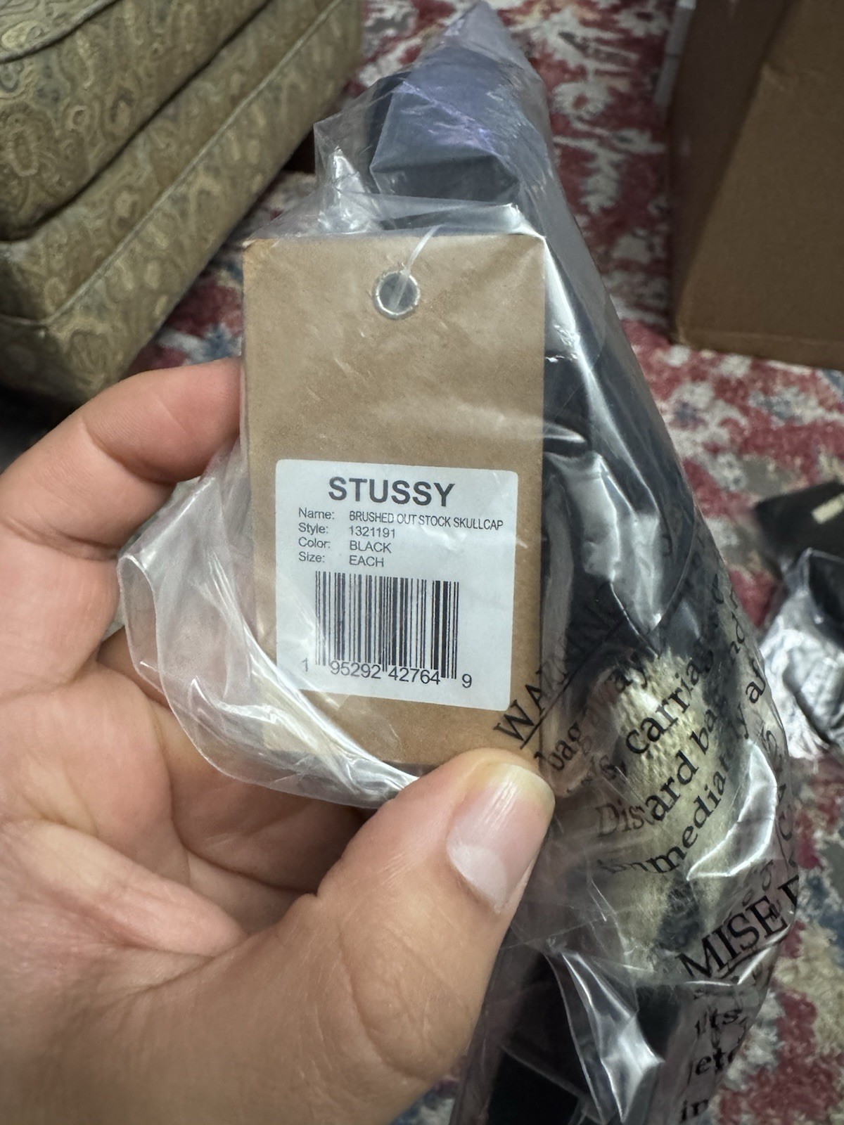 Stussy Brushed Out Stock Skullcap Black - Brand New/Sealed