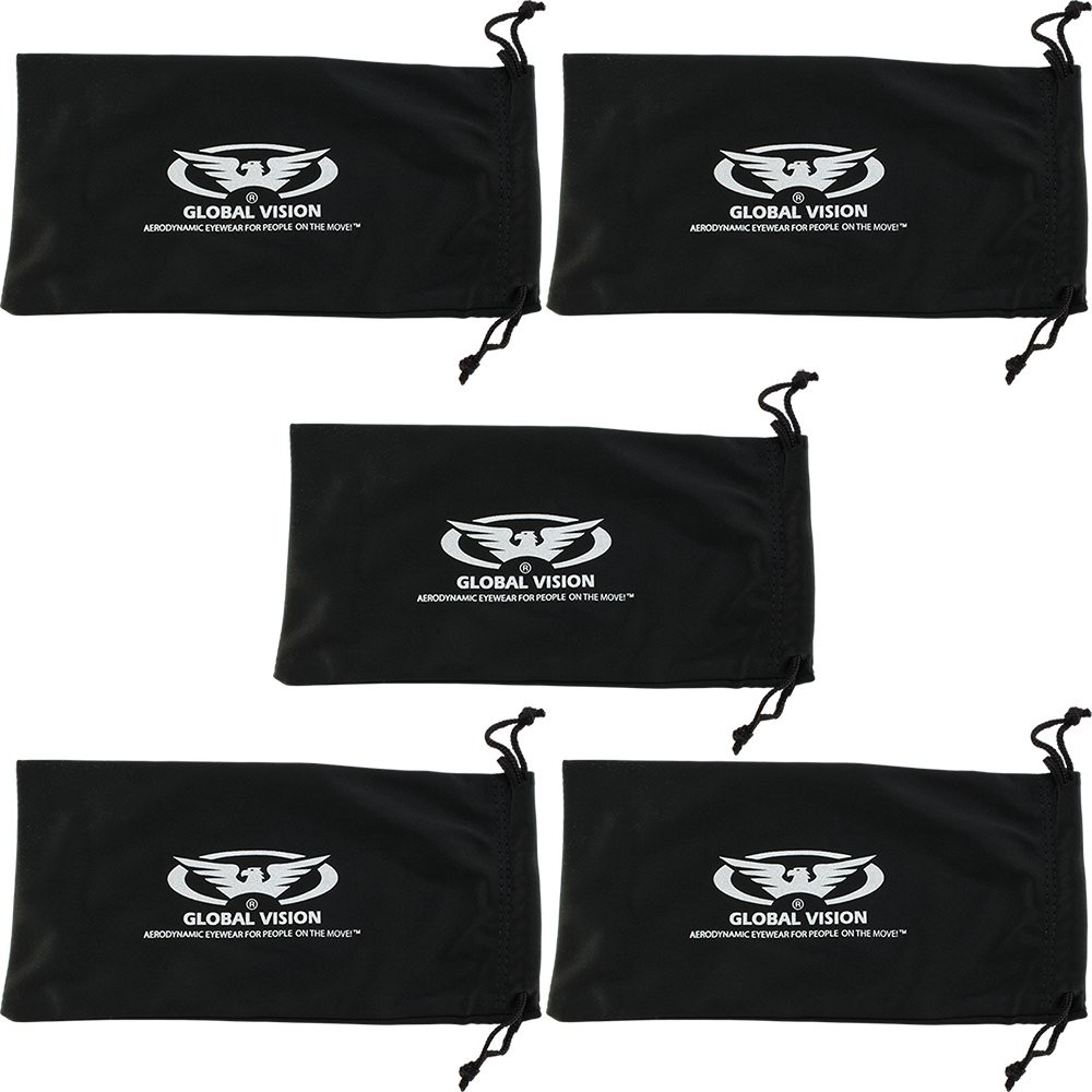 5 Black Micro Fiber Sunglasses Sunglass Carrying Pouch Case Bag Storage Sleeve