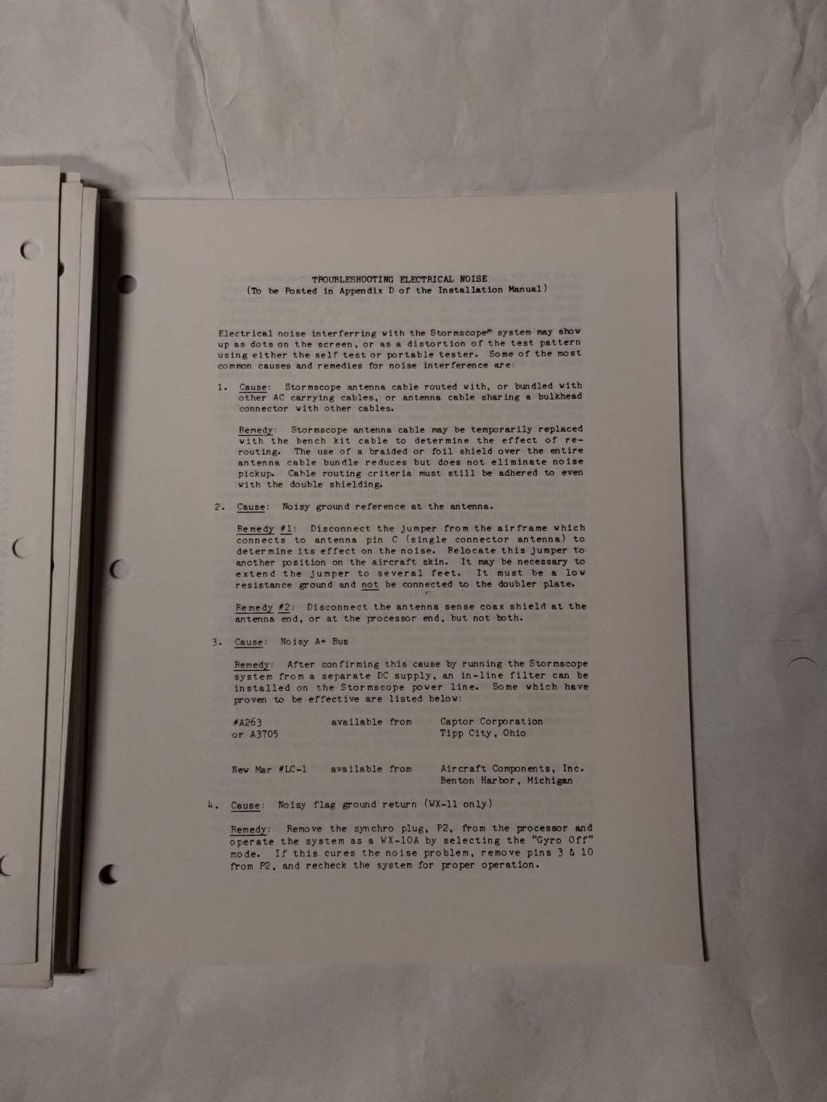 Ryan Stormscope Weather Mapping System WX-8-9-10 Installation Manual-Copy