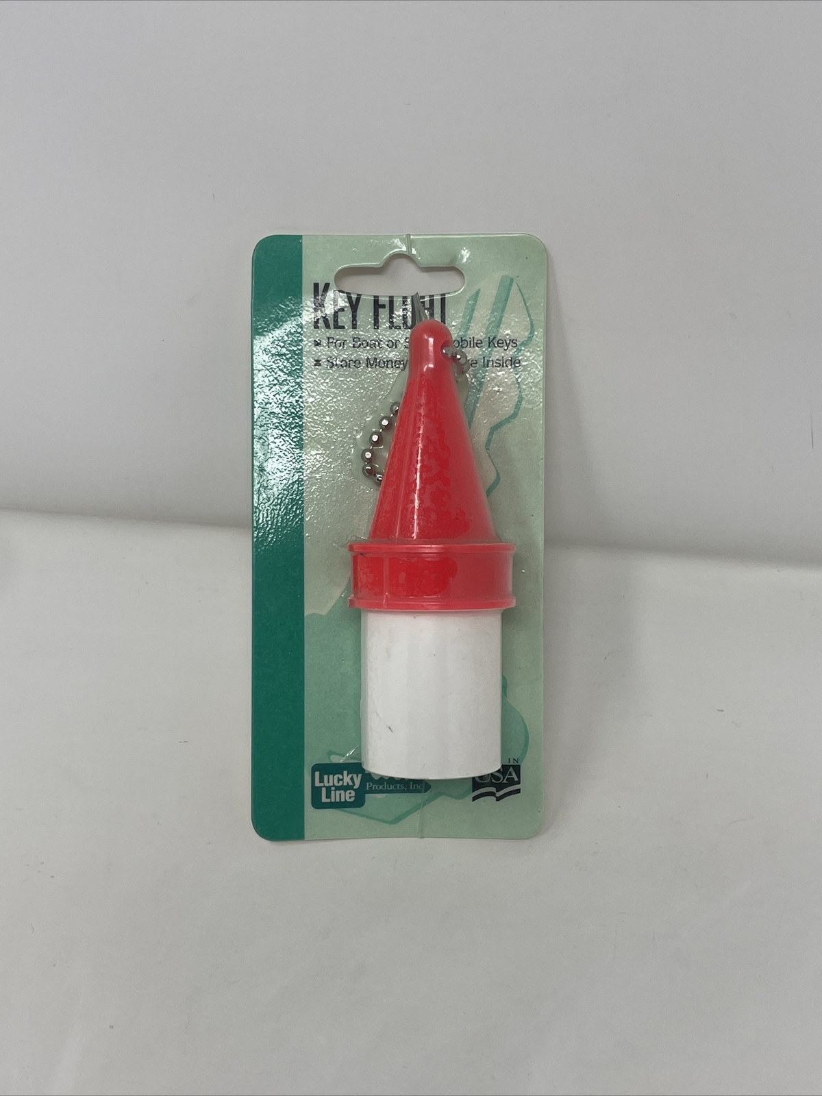 Lucky Line 92101 Key Buoy Float with Ball Chain Red 1 Per Card