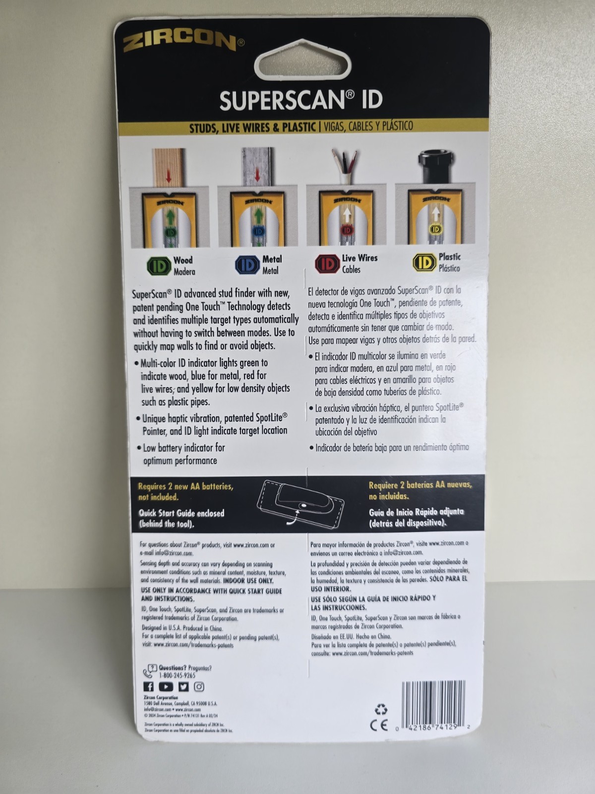 Zircon SuperScan ID Advanced Stud Finder