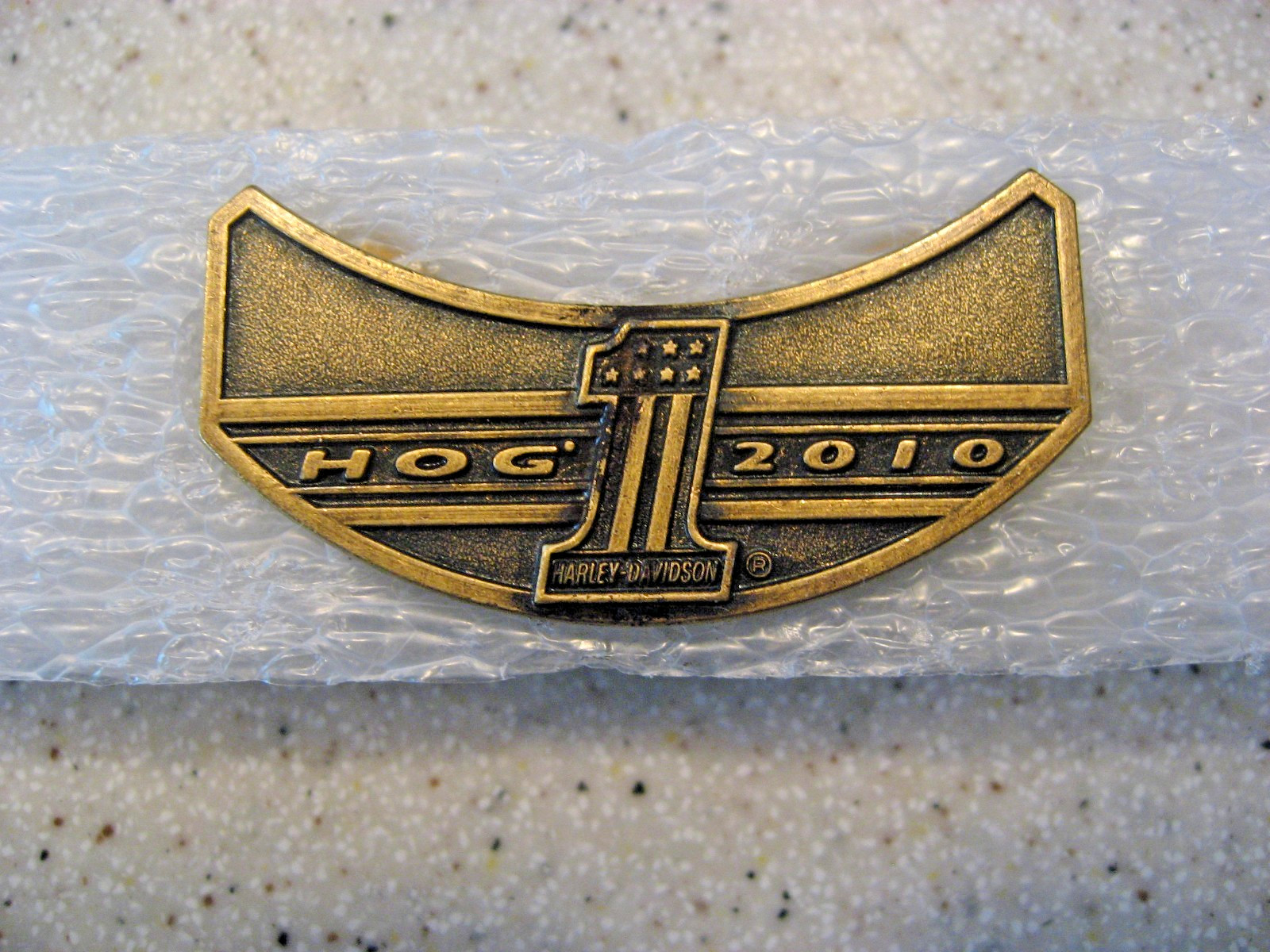 Official 2010 Harley Davidson Owners Group HOG Rocker Lapel Pin Vest Arm